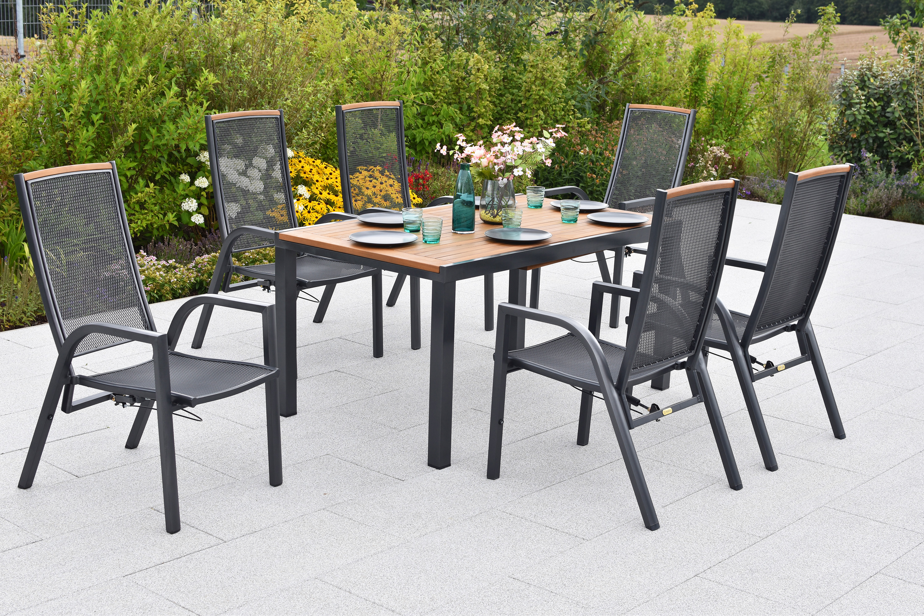Tilos Set, 7tlg., Ausziehtisch 150/200 x 90 cm Tilos Set, 7tlg., Ausziehtisch 150/200 x 90 cm