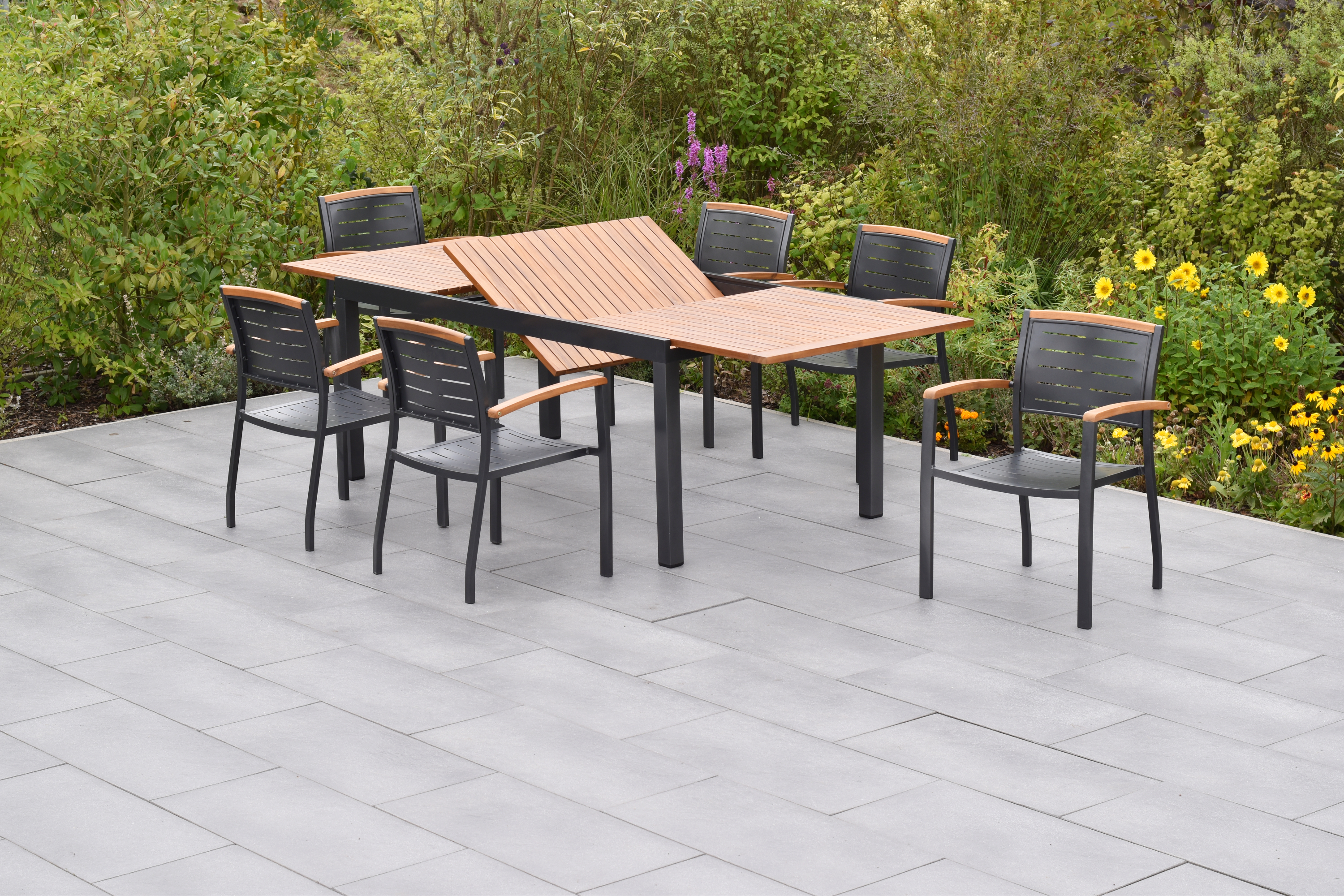 50815-217-3 Tinos Set, 7tlg., Ausziehtisch 180/250 x 100 cm