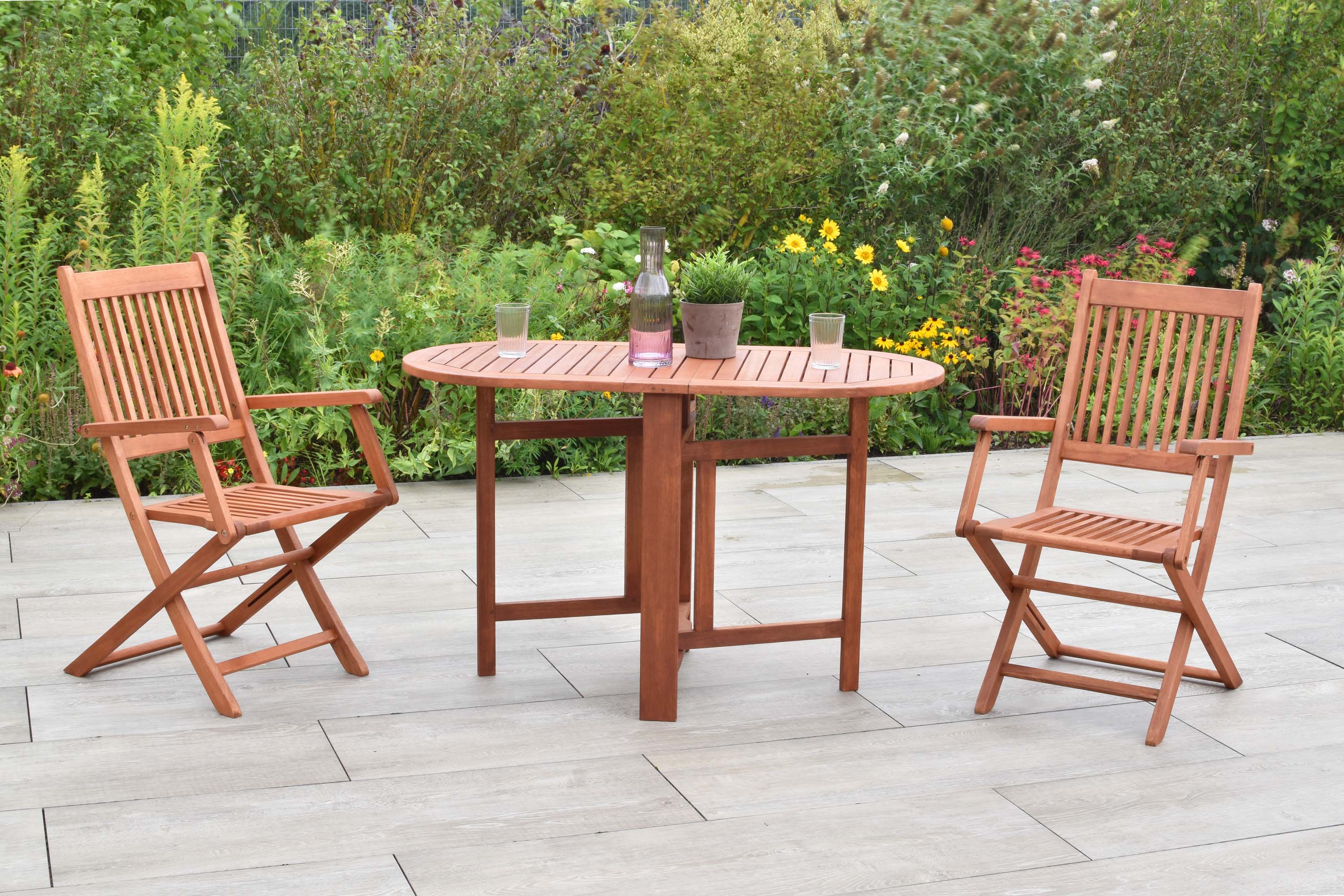 Porto Set 3tlg., 2 Klappstühle, Klapptisch 120 x 60 cm Porto Set 3tlg., 2 Klappstühle, Klapptisch 120 x 60 cm