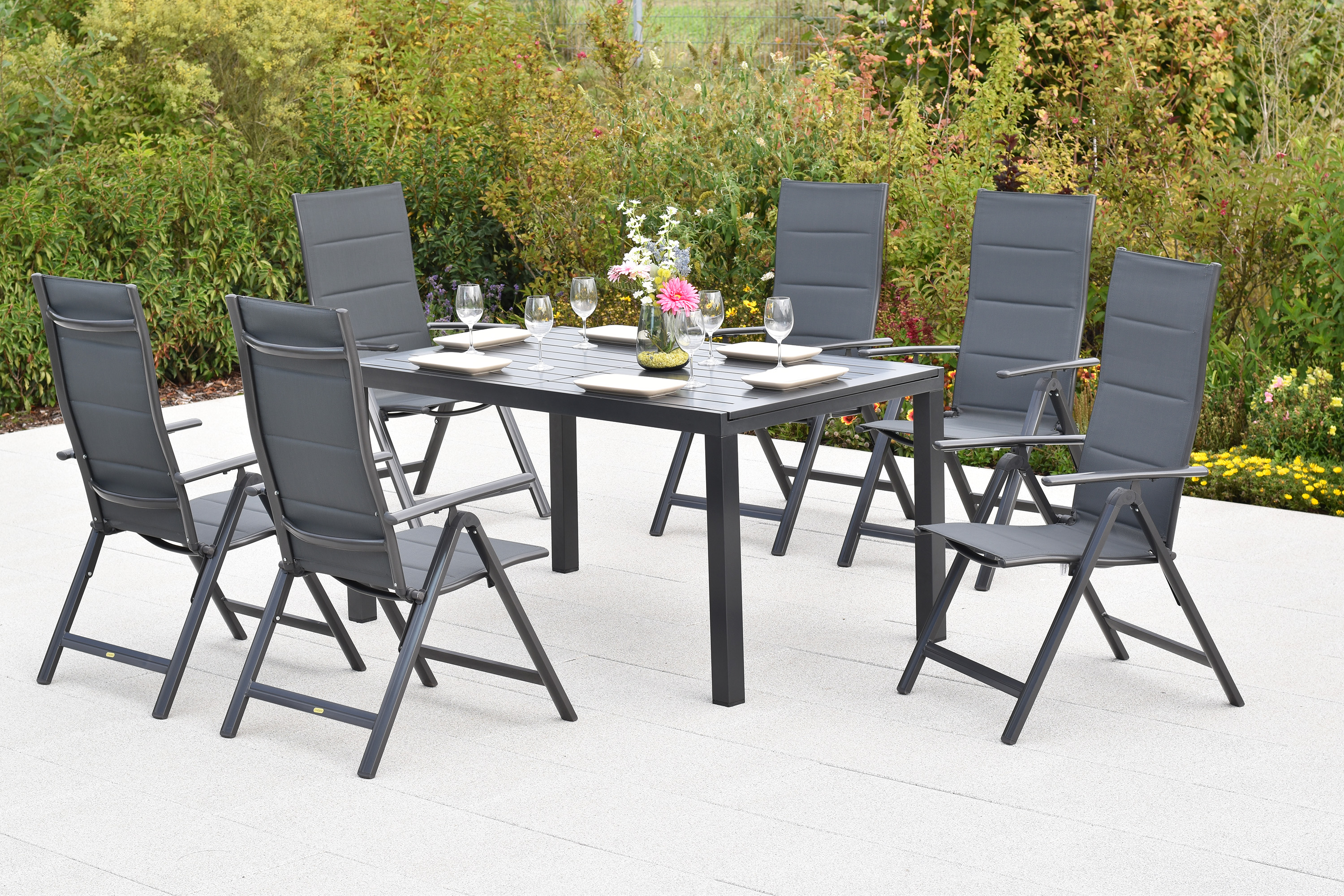 Taviano Set 7tlg., Ausziehtisch 80/120 x 70 cm Taviano Set 7tlg., Ausziehtisch 80/120 x 70 cm