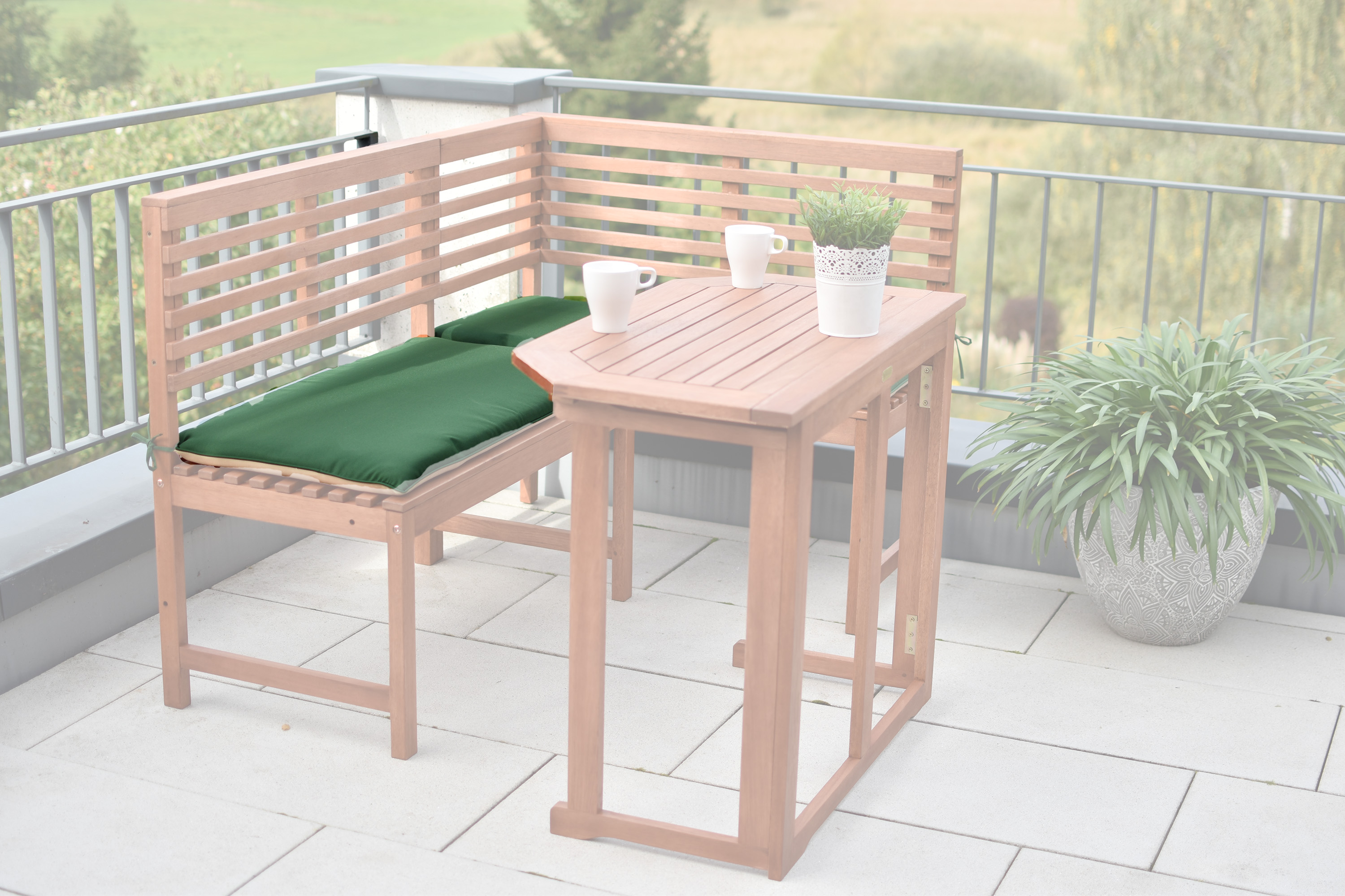 Kissen für Eckbank, grün/beige