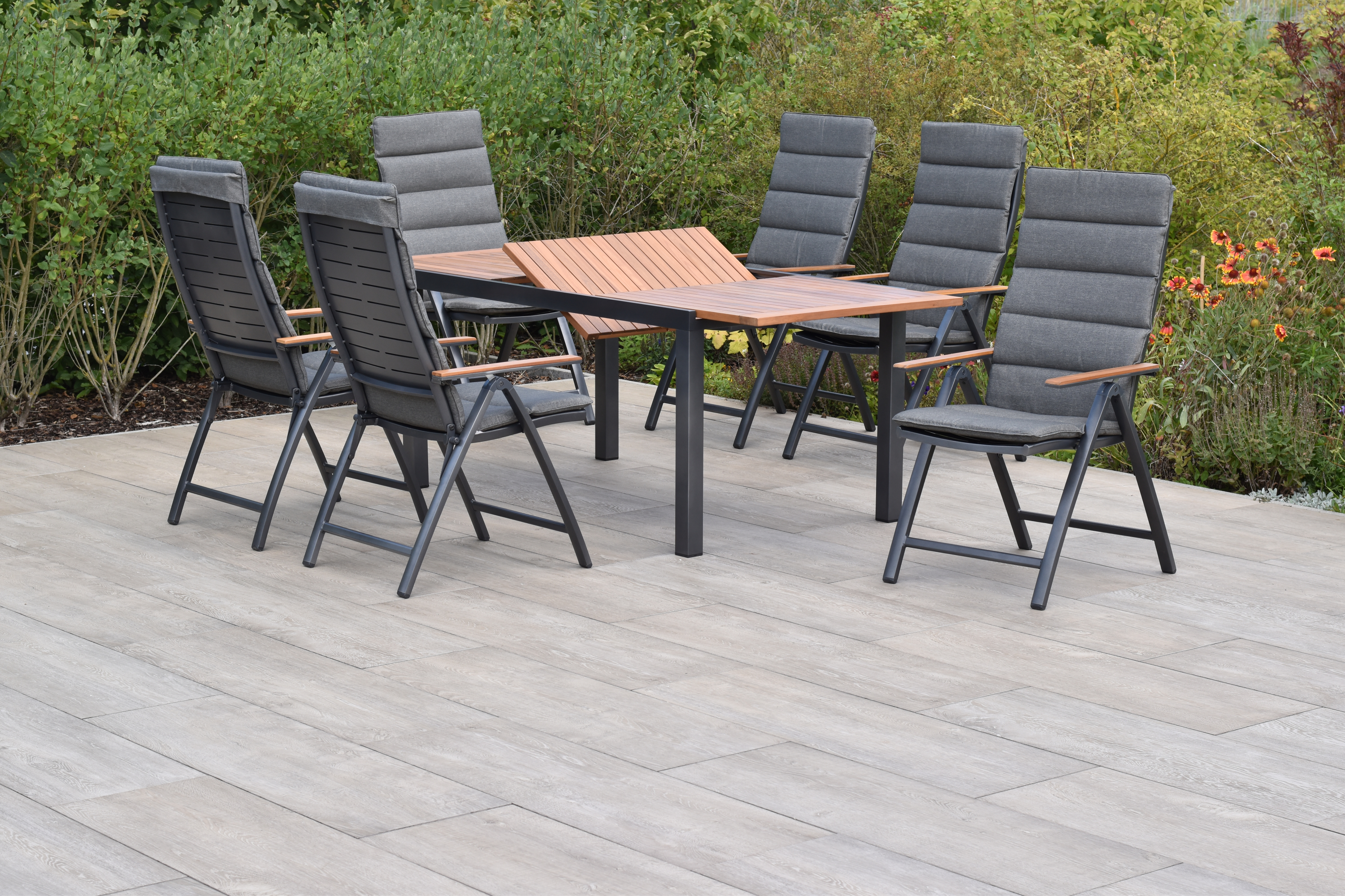 50805-800-3 Tinos Set 13tlg., Ausziehtisch 150/200 x 90 cm, inkl. Kissen