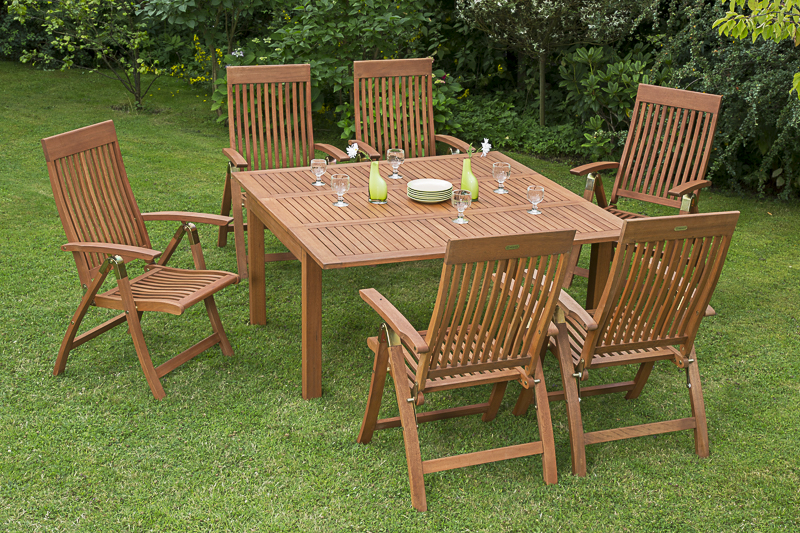 Comodoro-Set-6x-25000-011-25921-011-NB-2 Comodoro Set, 7tlg., 6 Klappsessel, Ausziehtisch 100/150 x 150 cm