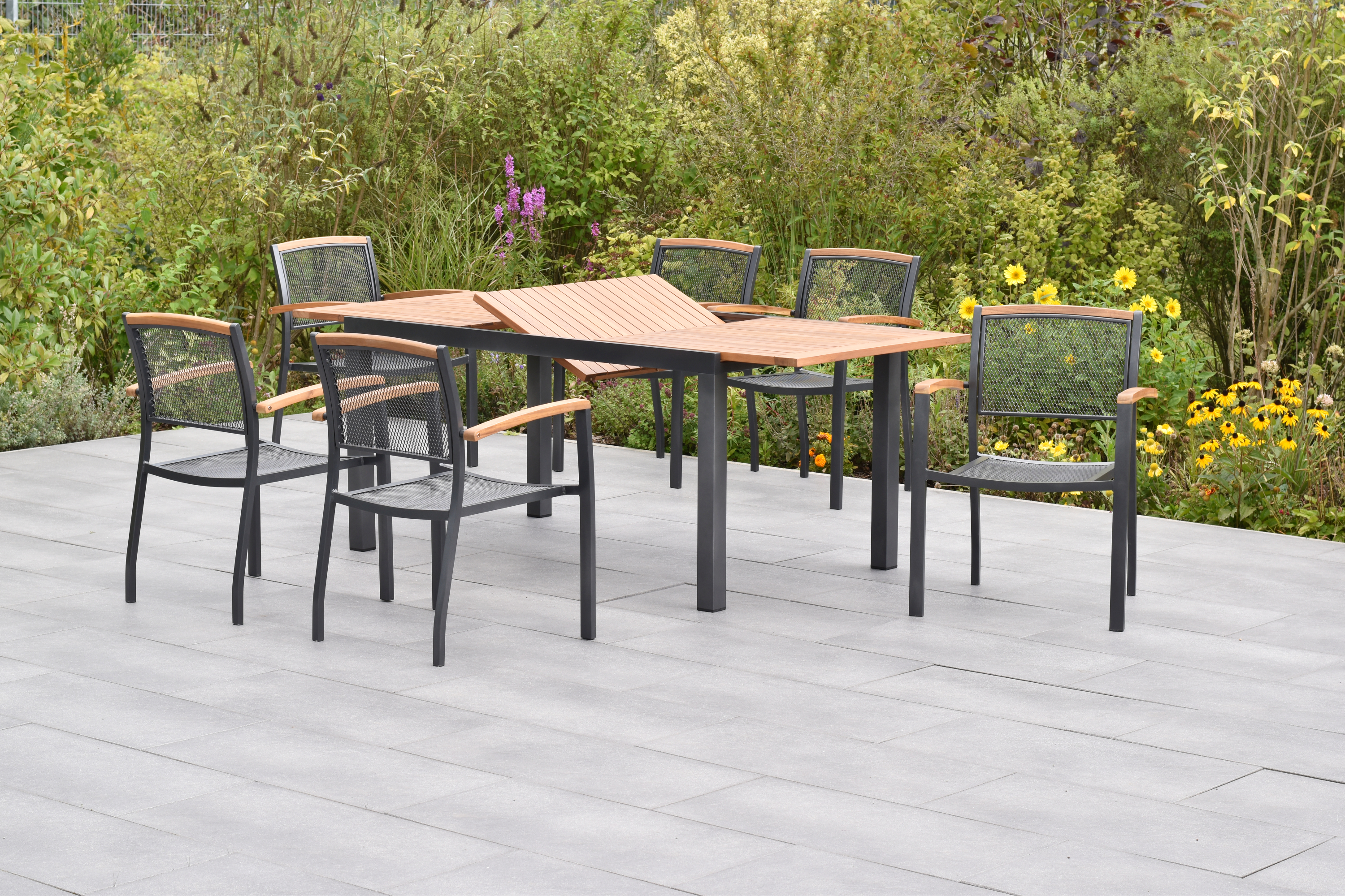 50793-217-3 Tilos Set, 7tlg., Ausziehtisch 150/200 x 90 cm