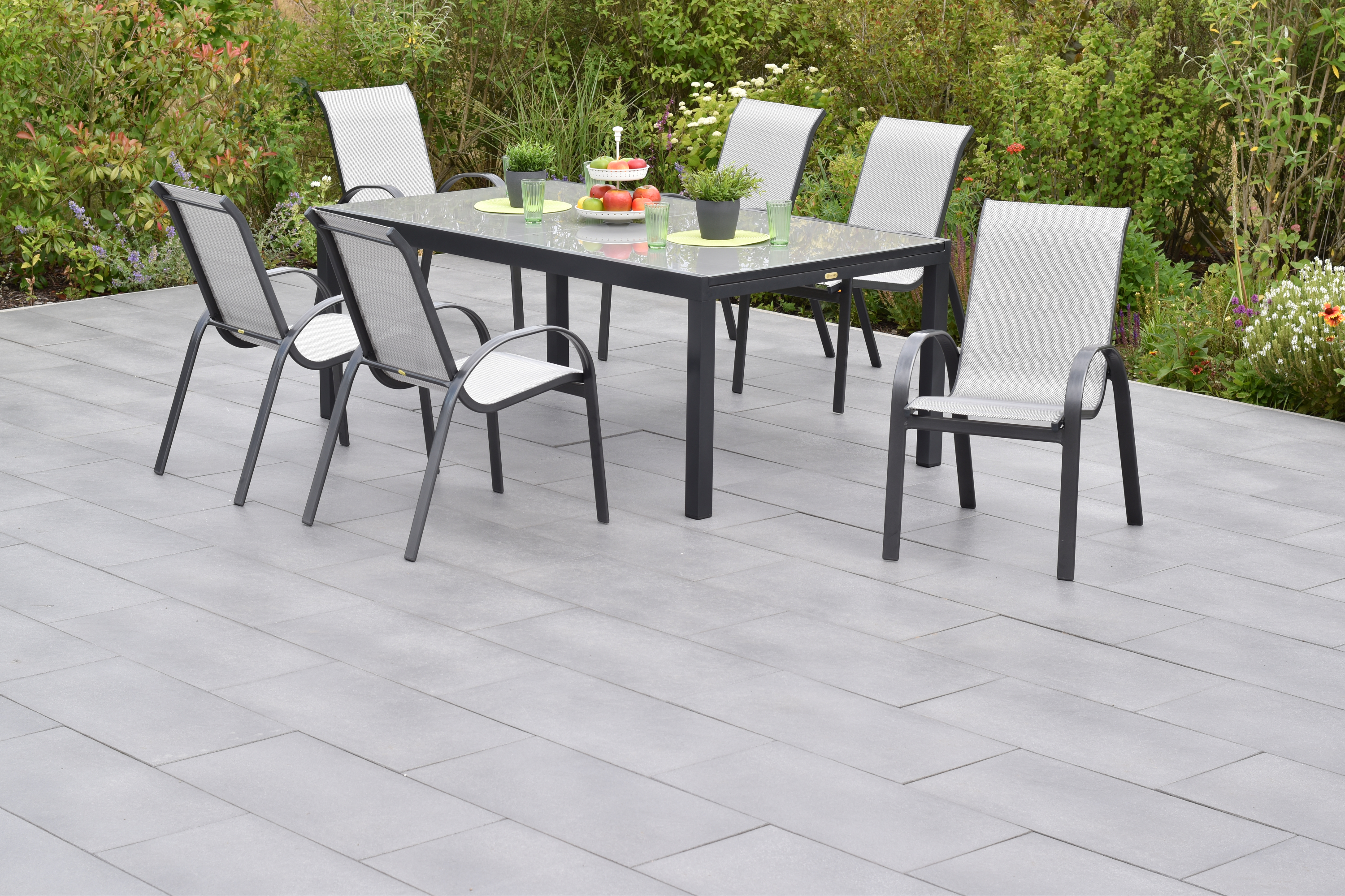 Amalfi Set, 7tlg., Ausziehtisch 200/300 x 110 cm Amalfi Set, 7tlg., Ausziehtisch 200/300 x 110 cm