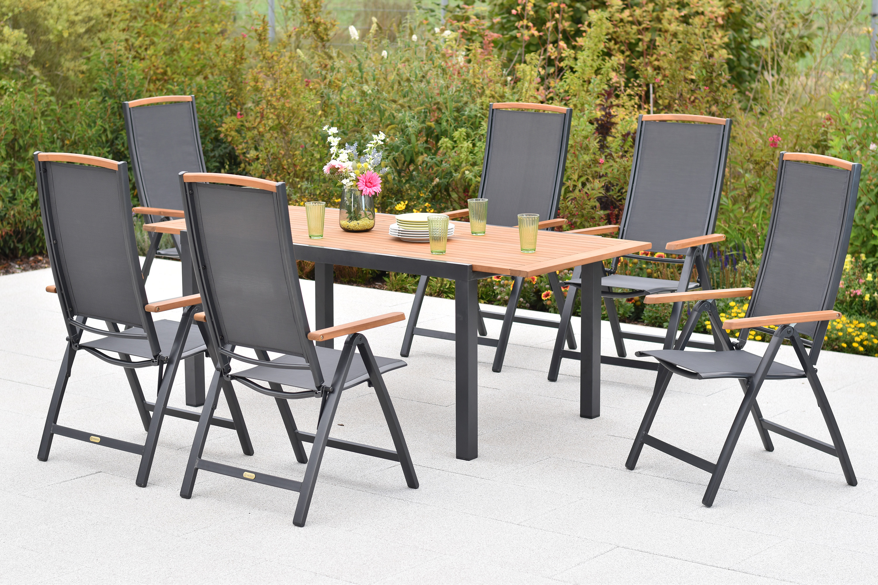 Siena Set, 7tlg., Ausziehtisch 150/200 x 90 cm Siena Set, 7tlg., Ausziehtisch 150/200 x 90 cm