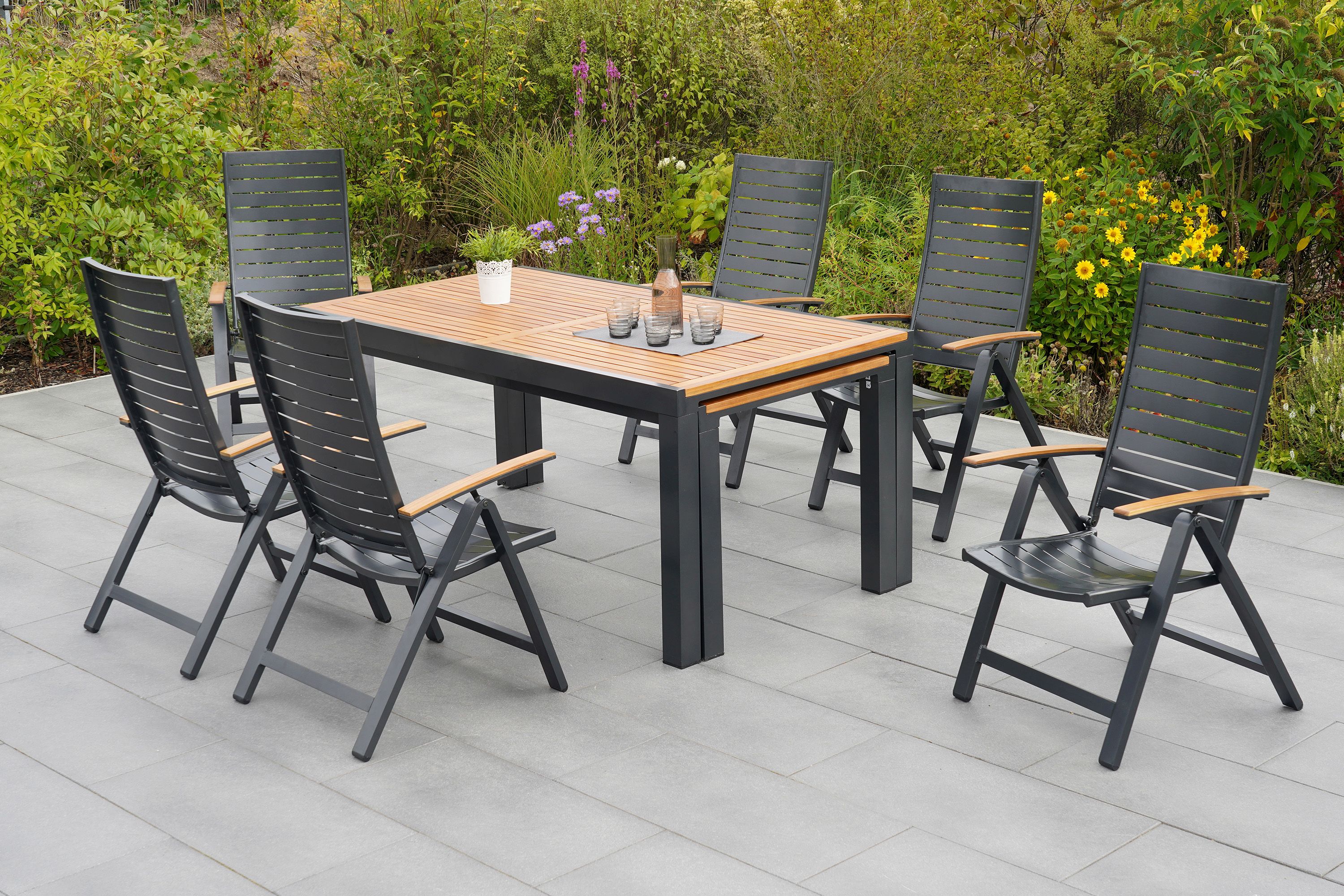 Astros Set 7tlg. Flex-Ausziehtisch 180/300 x 100 cm Astros Set 7tlg. Flex-Ausziehtisch 180/300 x 100 cm