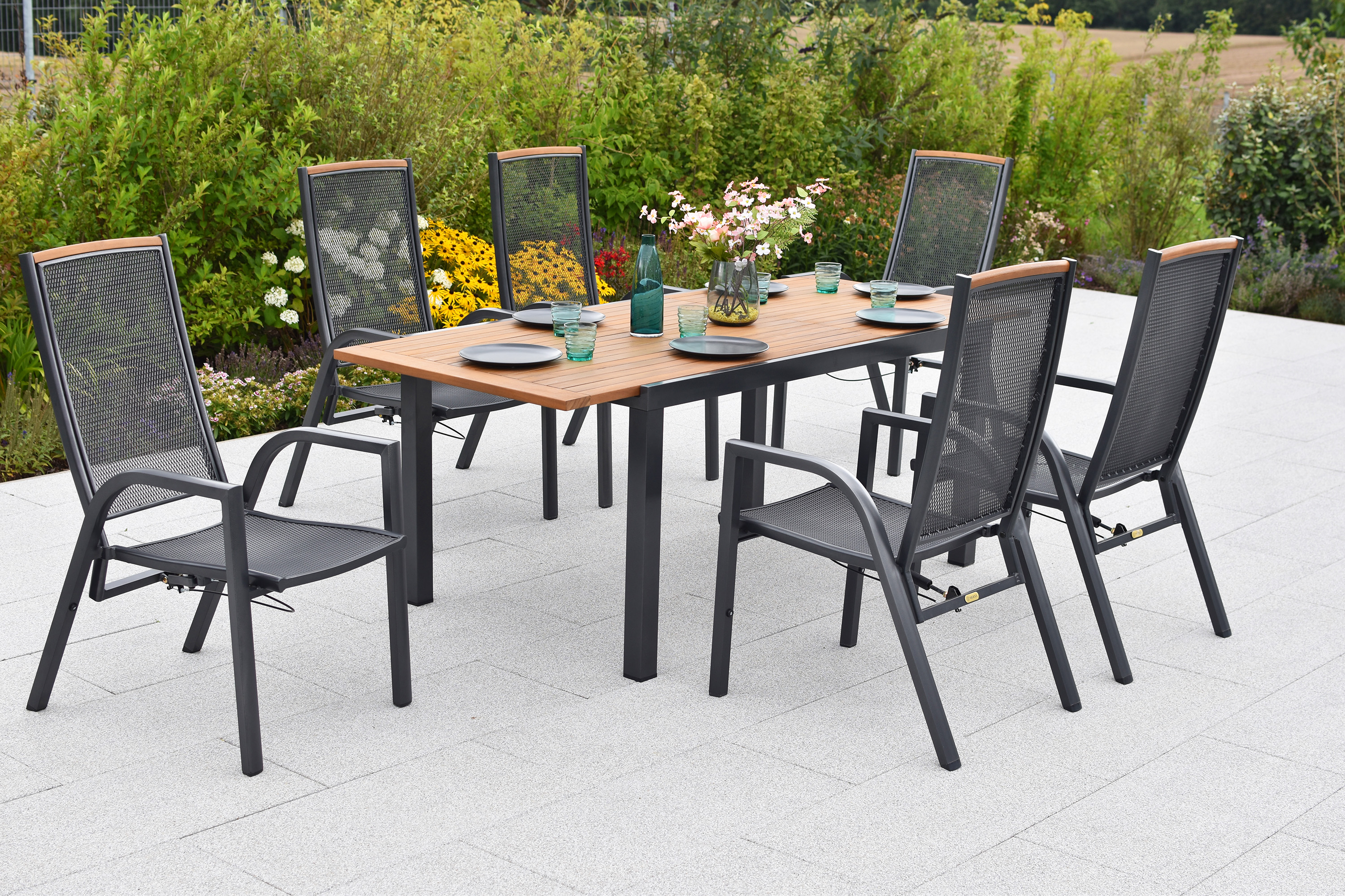 Tilos Set, 7tlg., Ausziehtisch 150/200 x 90 cm Tilos Set, 7tlg., Ausziehtisch 150/200 x 90 cm