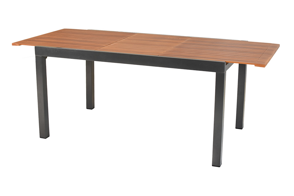 Ausziehtisch, 150/200 x 90 cm, Tischplatte in Holzoptik, graphit Ausziehtisch, 150/200 x 90 cm, Tischplatte in Holzoptik, graphit