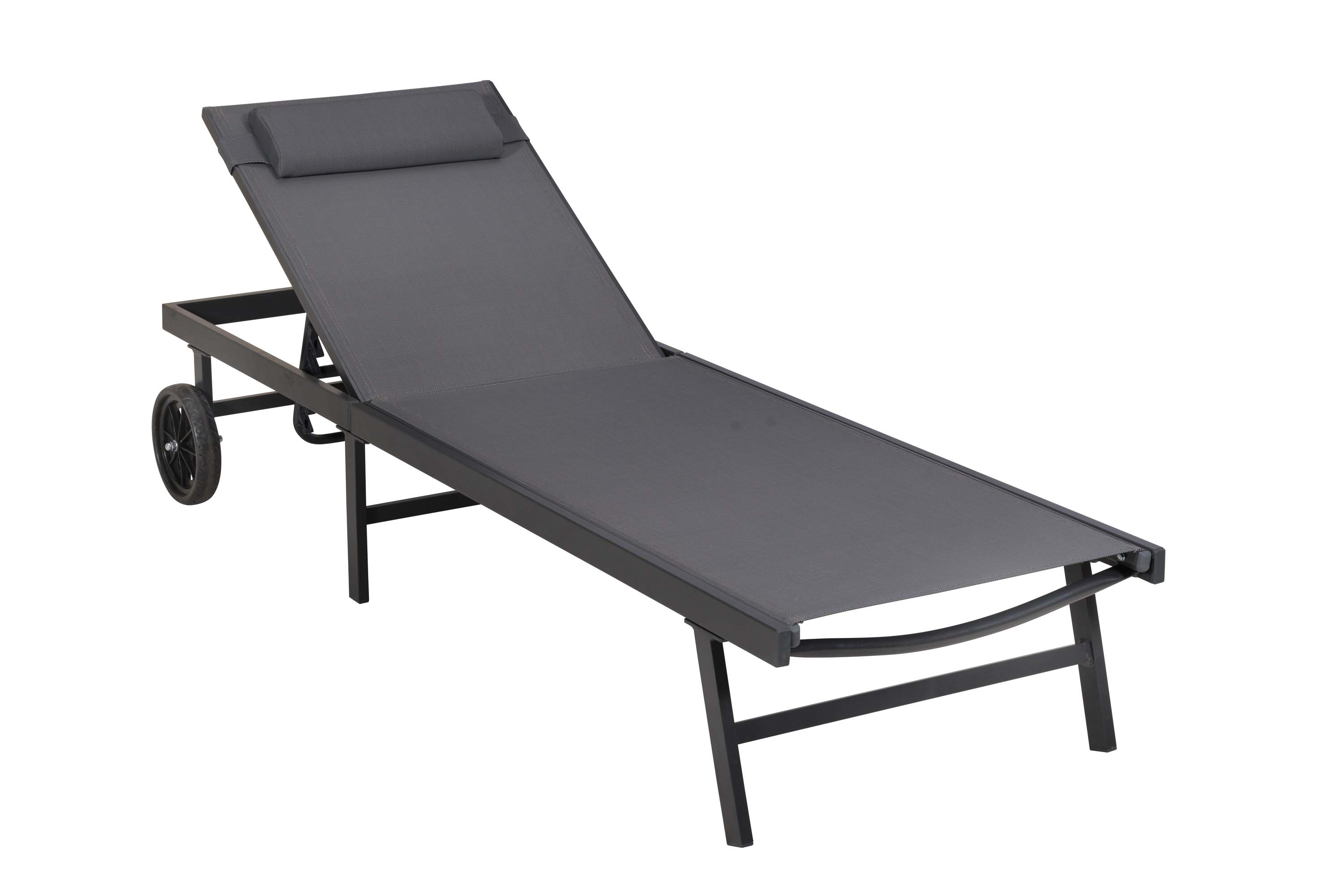 Tessin Liege, inkl. Kopfkissen, graphit/grau
