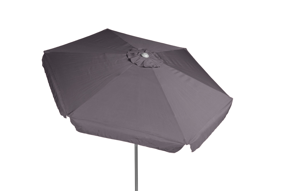 Schirm-rund-grau-5 Schirm Ø 230 cm, 38 mm Rohr, grau