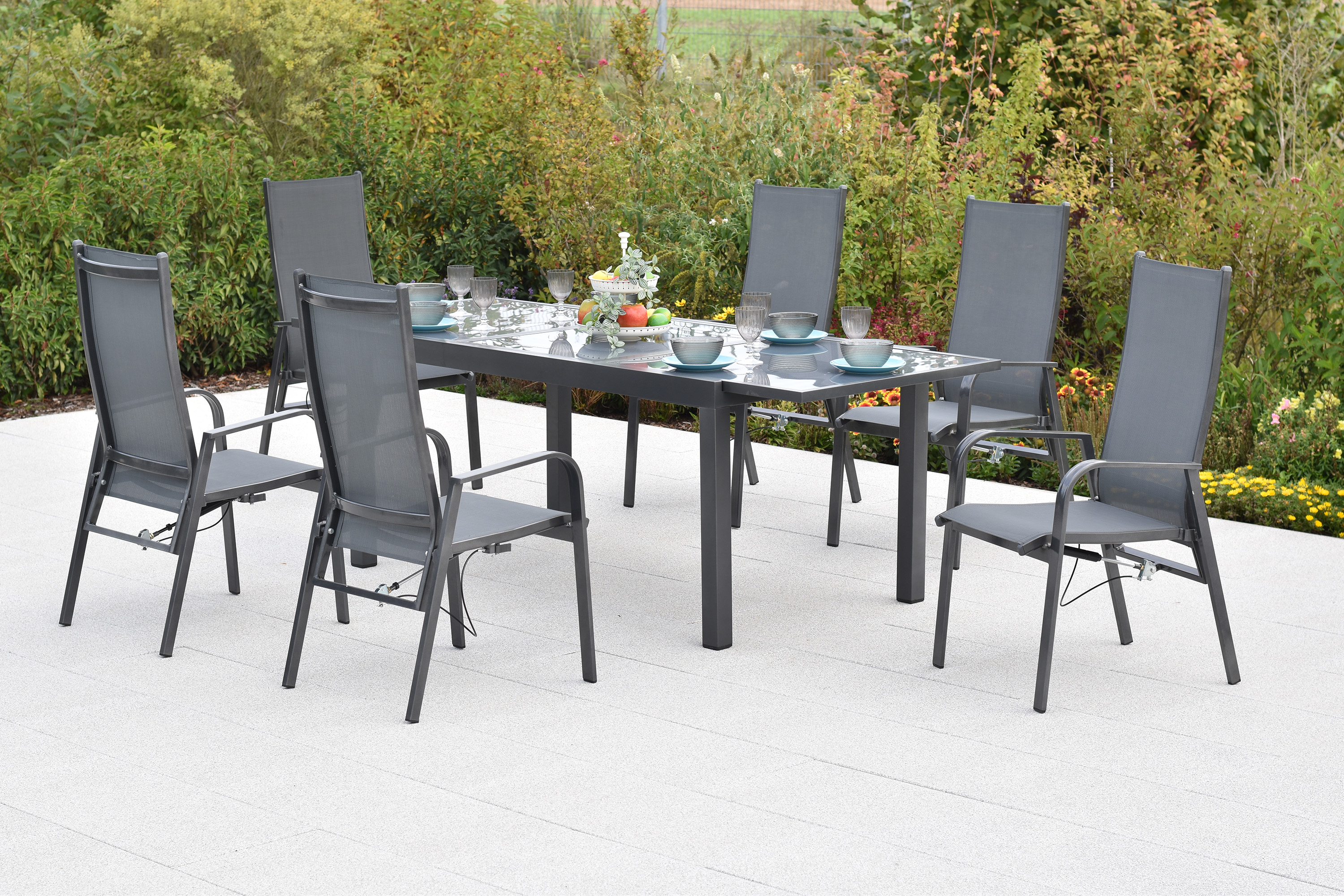 Alassio Set, 7tlg., Ausziehtisch 150/210 x 90 cm Alassio Set, 7tlg., Ausziehtisch 150/210 x 90 cm