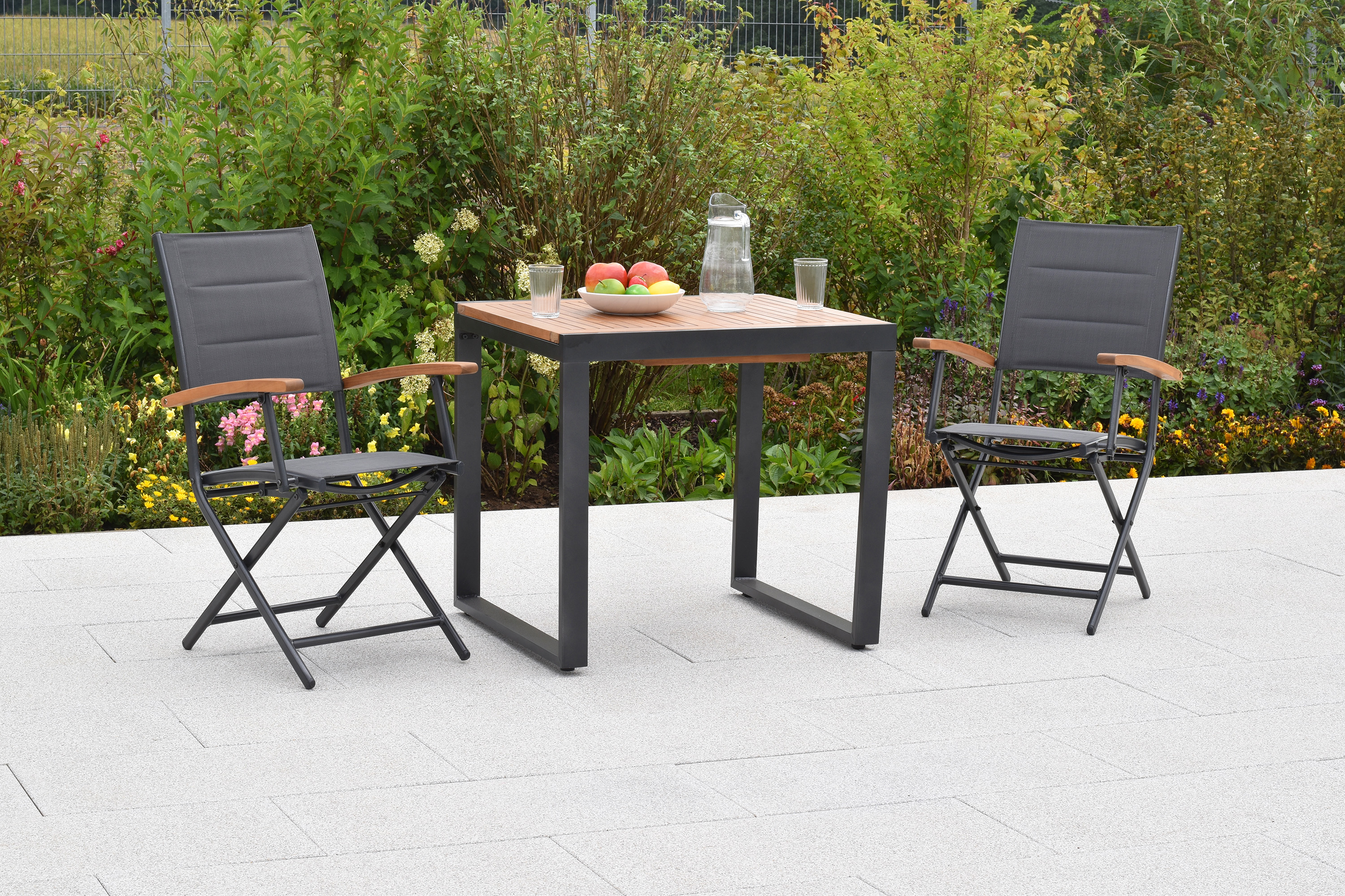 Paxos Set, 3tlg., Balkonausziehtisch 70 x 80/120 x 74 Paxos Set, 3tlg., Balkonausziehtisch 70 x 80/120 x 74