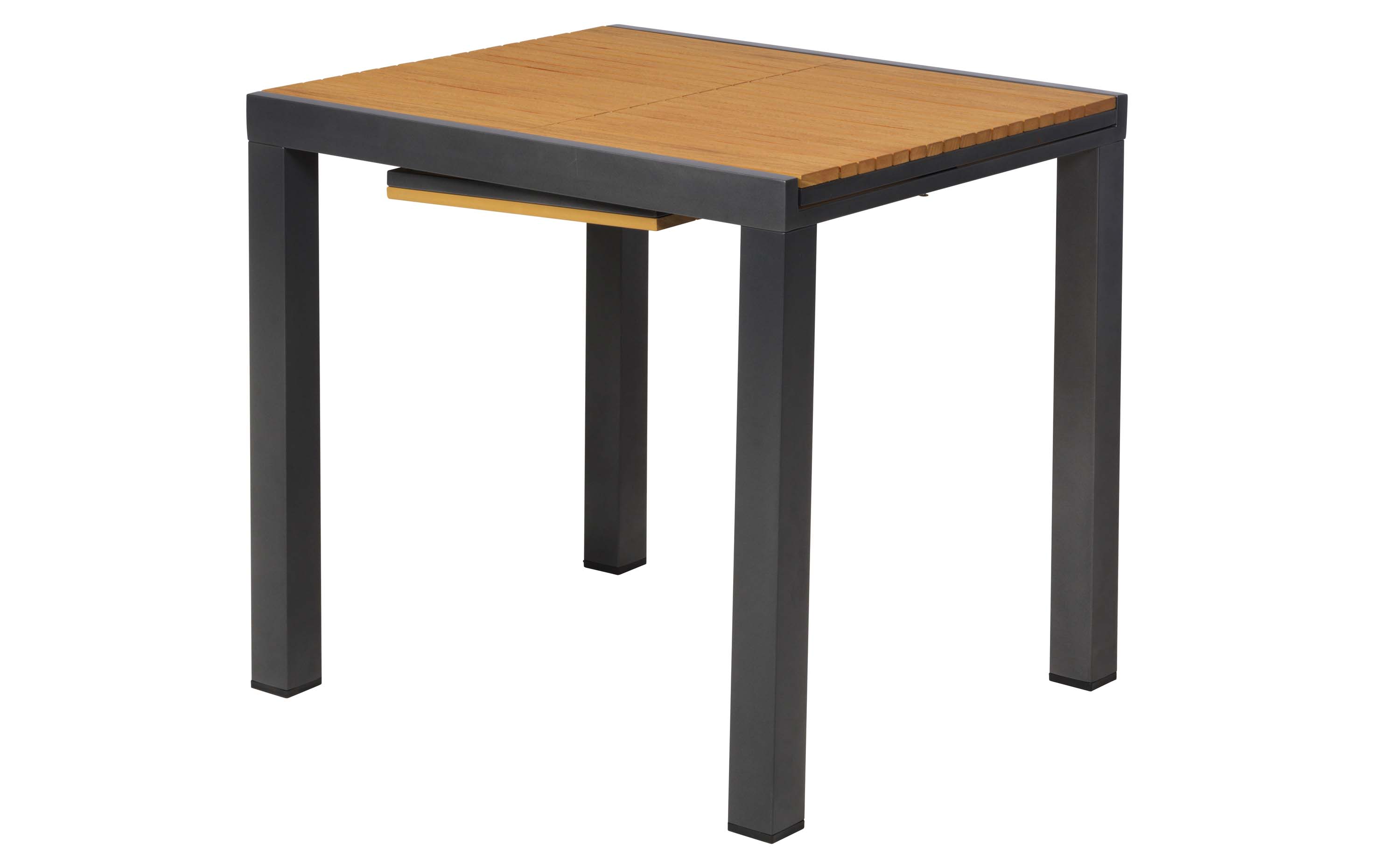 Balkon Ausziehtisch 80 (120) x 70 cm, Tischplatte aus Polywood