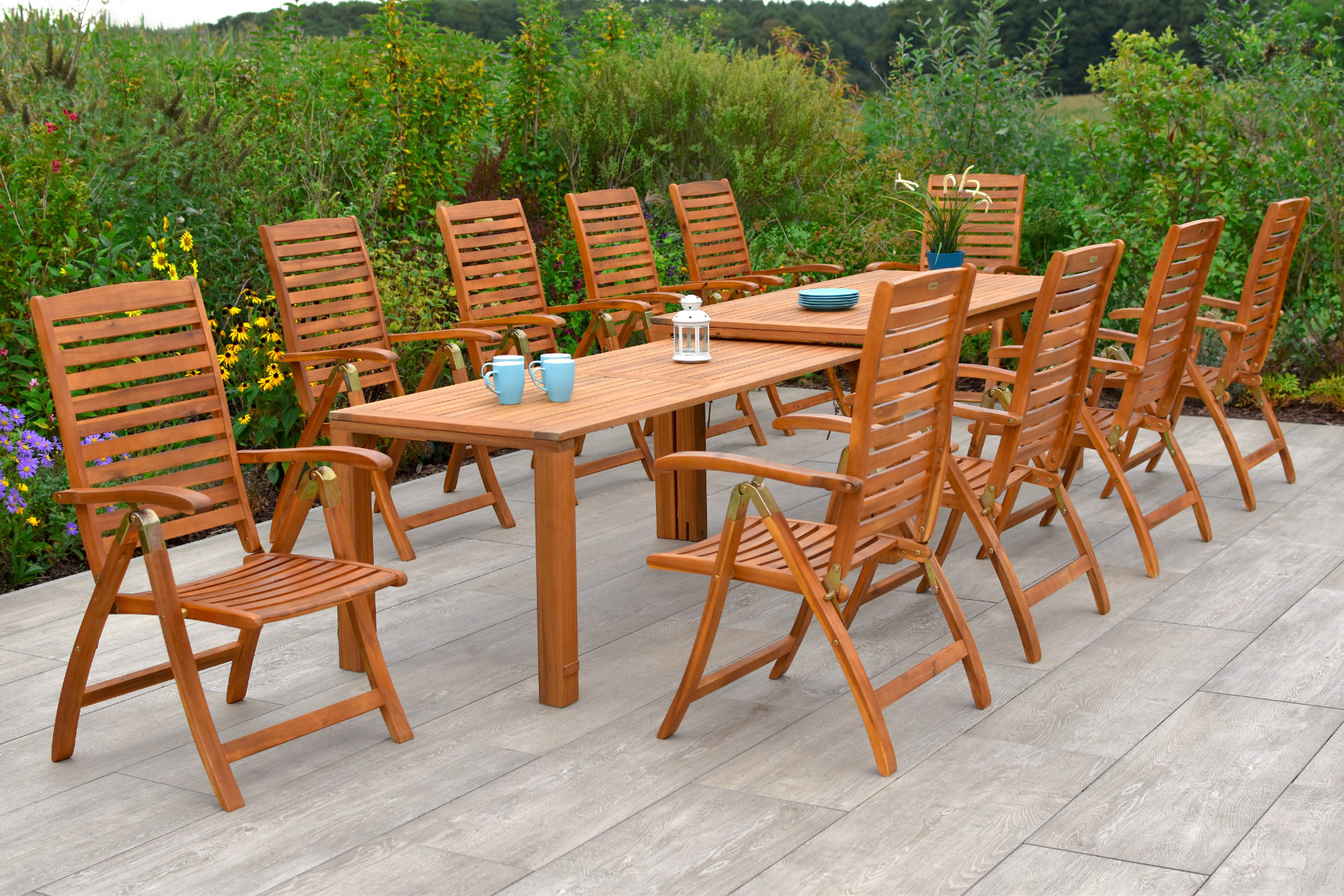 50557-620-3 Paraiba Set 21tlg. Flex-Ausziehtisch 185/370 x 90 cm