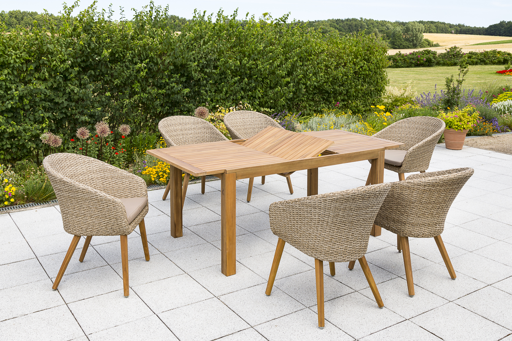 50436-255-7 Arrone Set 7tlg. Ausziehtisch 150/200 x 90 cm