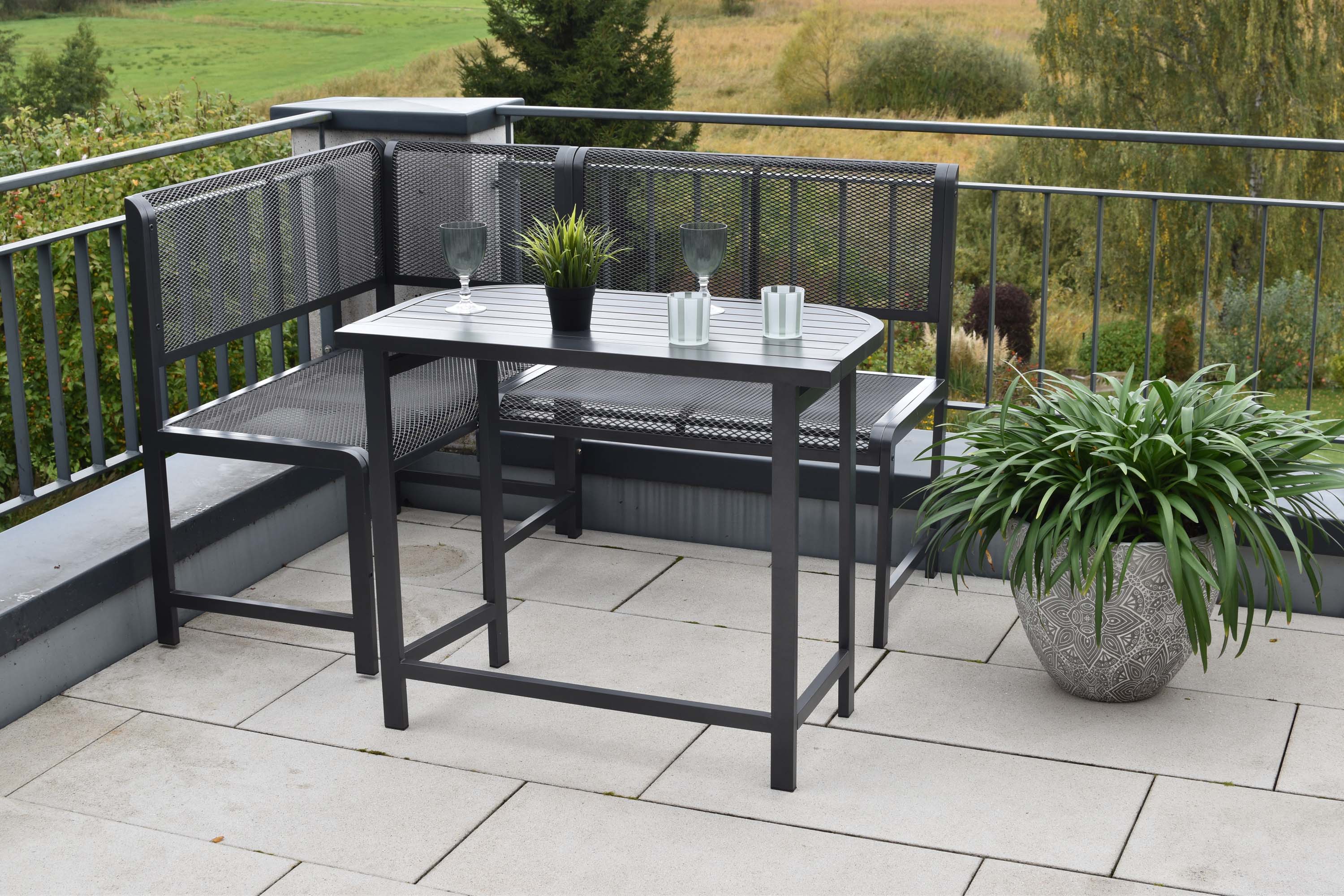 Elos Eckbank Set 2tlg., 1 Eckbank, Klappentisch 90 x 50 cm