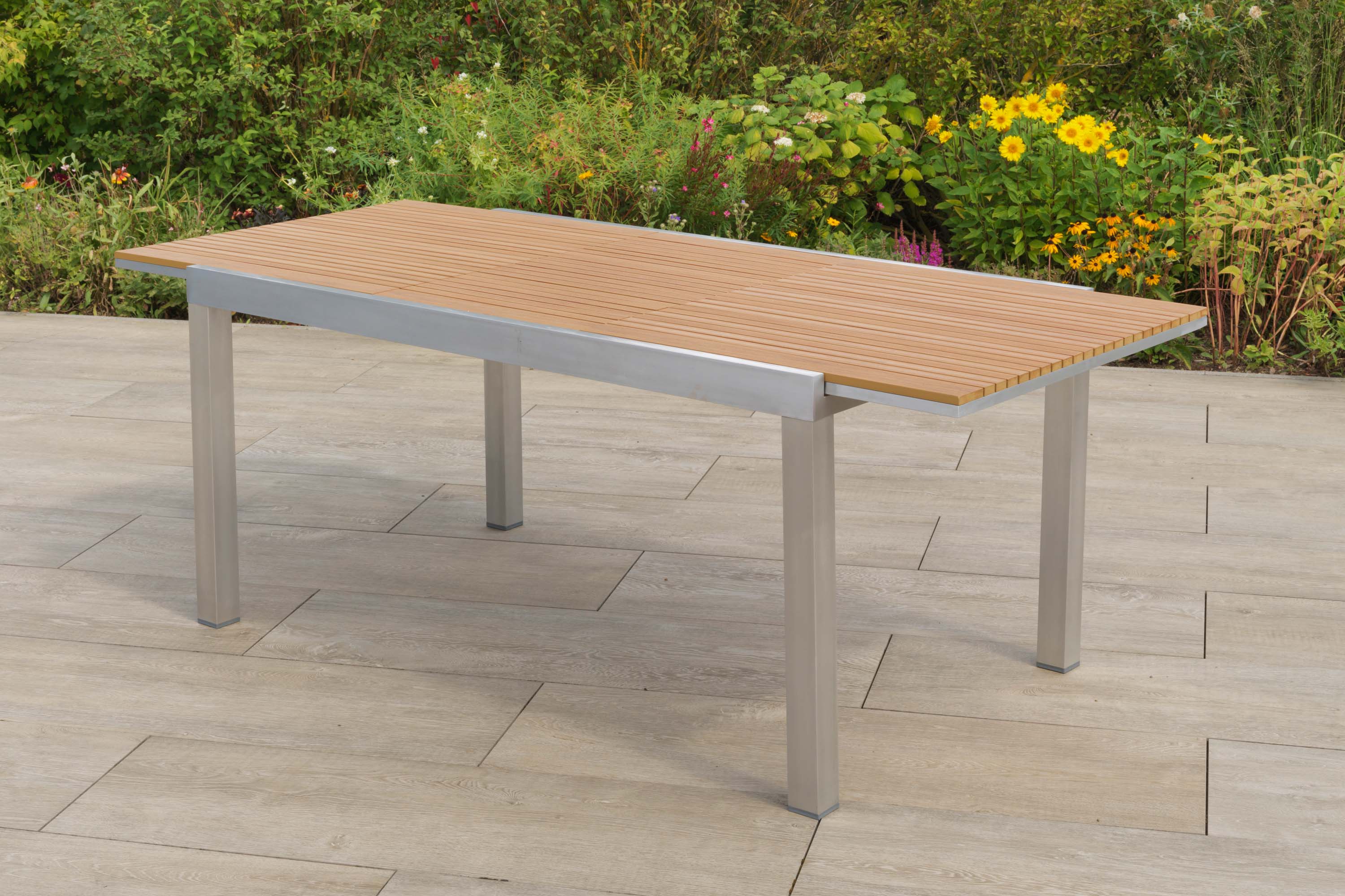 Ausziehtisch 150 (200) x 90 cm, Tischplatte aus Polywood