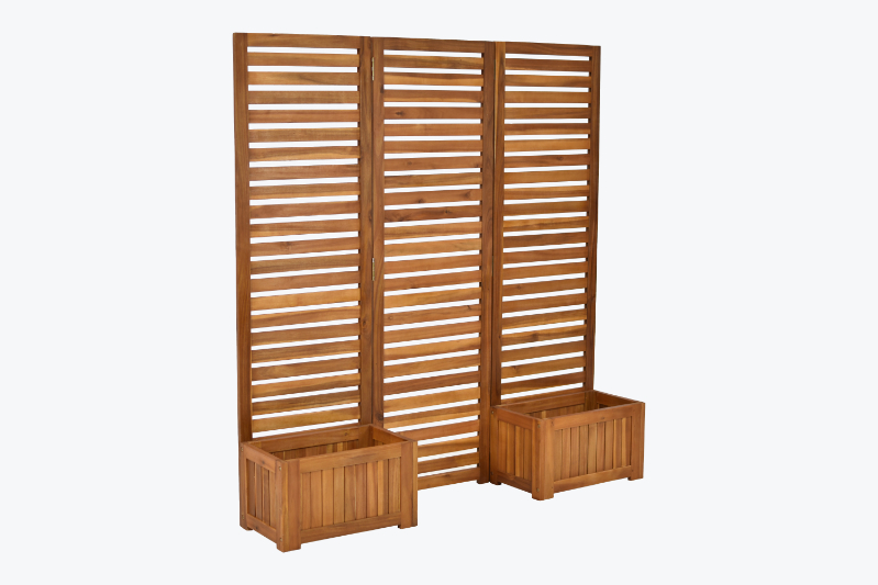Sichtschutz, flexibel aufstellbar, mit 2 Blumenkästen Sichtschutz, flexibel aufstellbar, mit 2 Blumenkästen