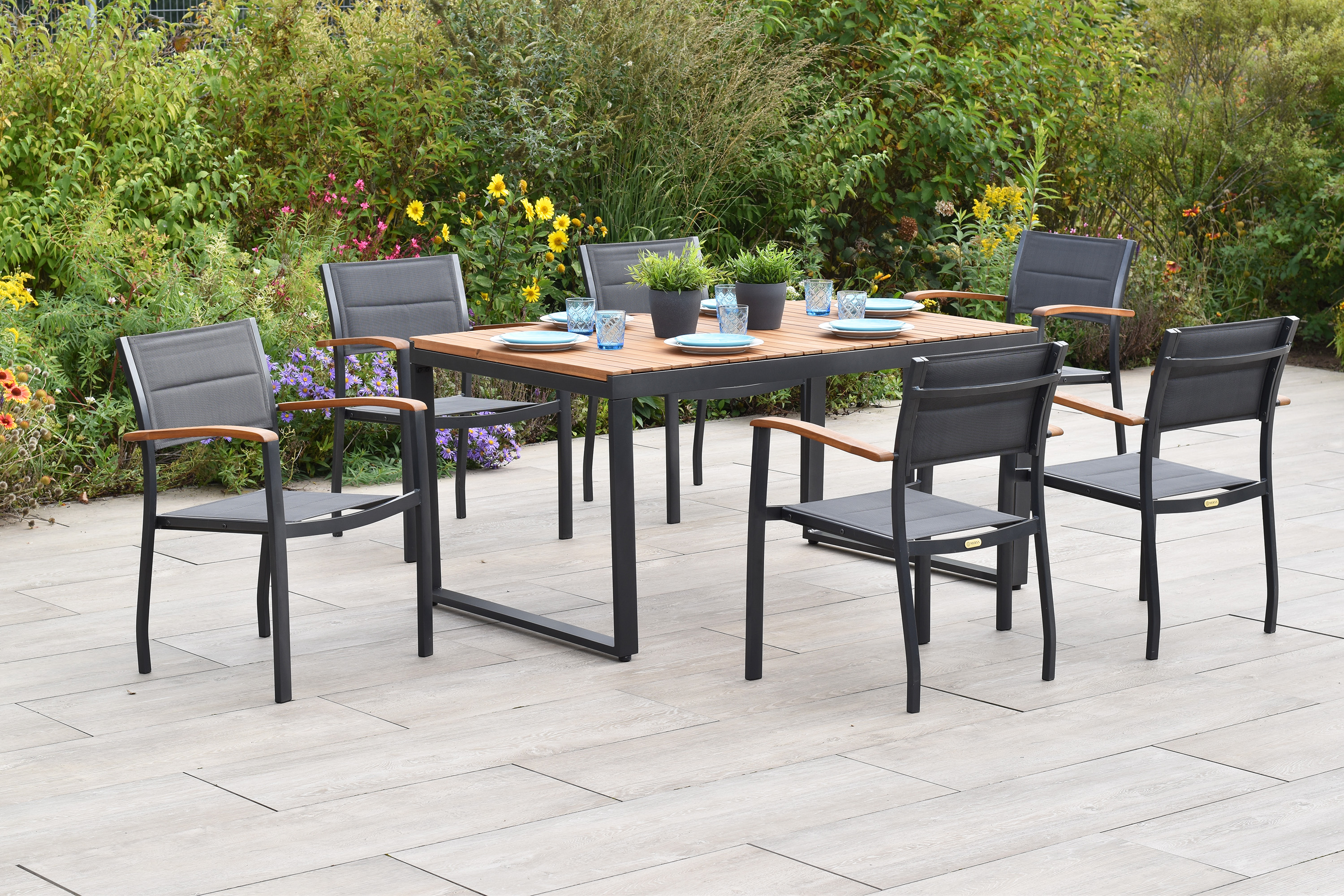 Paxos Set, 7tlg., Ausziehtisch 150/200 x 90 cm Paxos Set, 7tlg., Ausziehtisch 150/200 x 90 cm