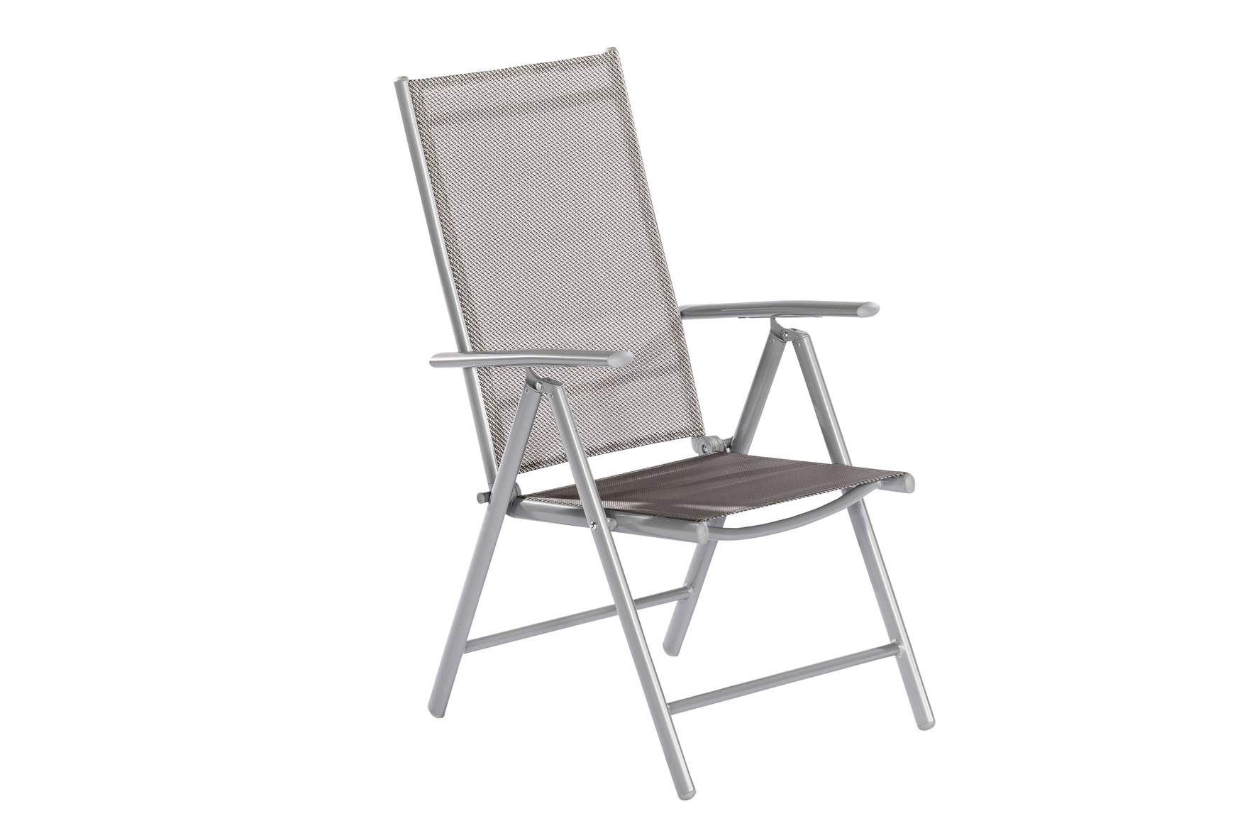 50349-330-4 Amalfi Set 5 tlg., 4 Klappsessel, Ausziehtisch 120 (180) x 90 cm, diamantbraun
