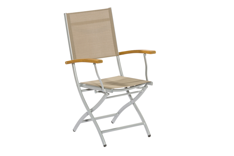 Naxos-Klappstuhl-22008-309-NBz8ZNMqY7MpXsp Naxos Set 3tlg., 2 Klappsessel. Balkonausziehtisch 80 (120) x 70 cm, silber