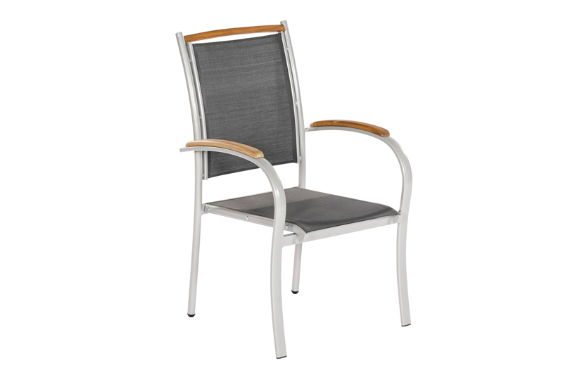 Siena-Stapelsessel-26300-219-NBBS1SeY7KxytFV Siena Set 7tlg., 6 Stapelsessel, Tisch 150 x 90 cm, silber