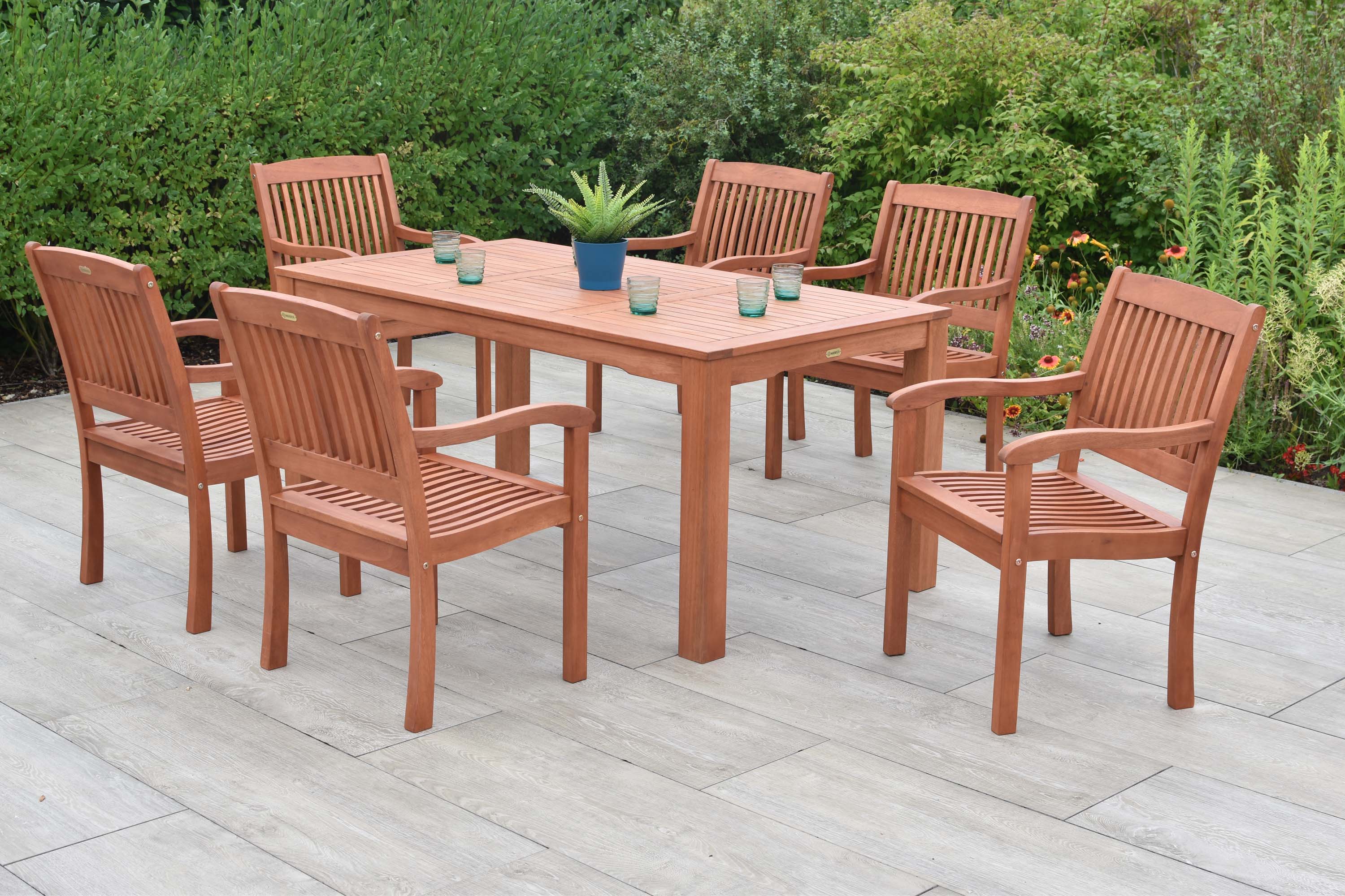 Maracaibo Set 7tlg., 6 Sessel, Tisch 170 x 90 cm Maracaibo Set 7tlg., 6 Sessel, Tisch 170 x 90 cm