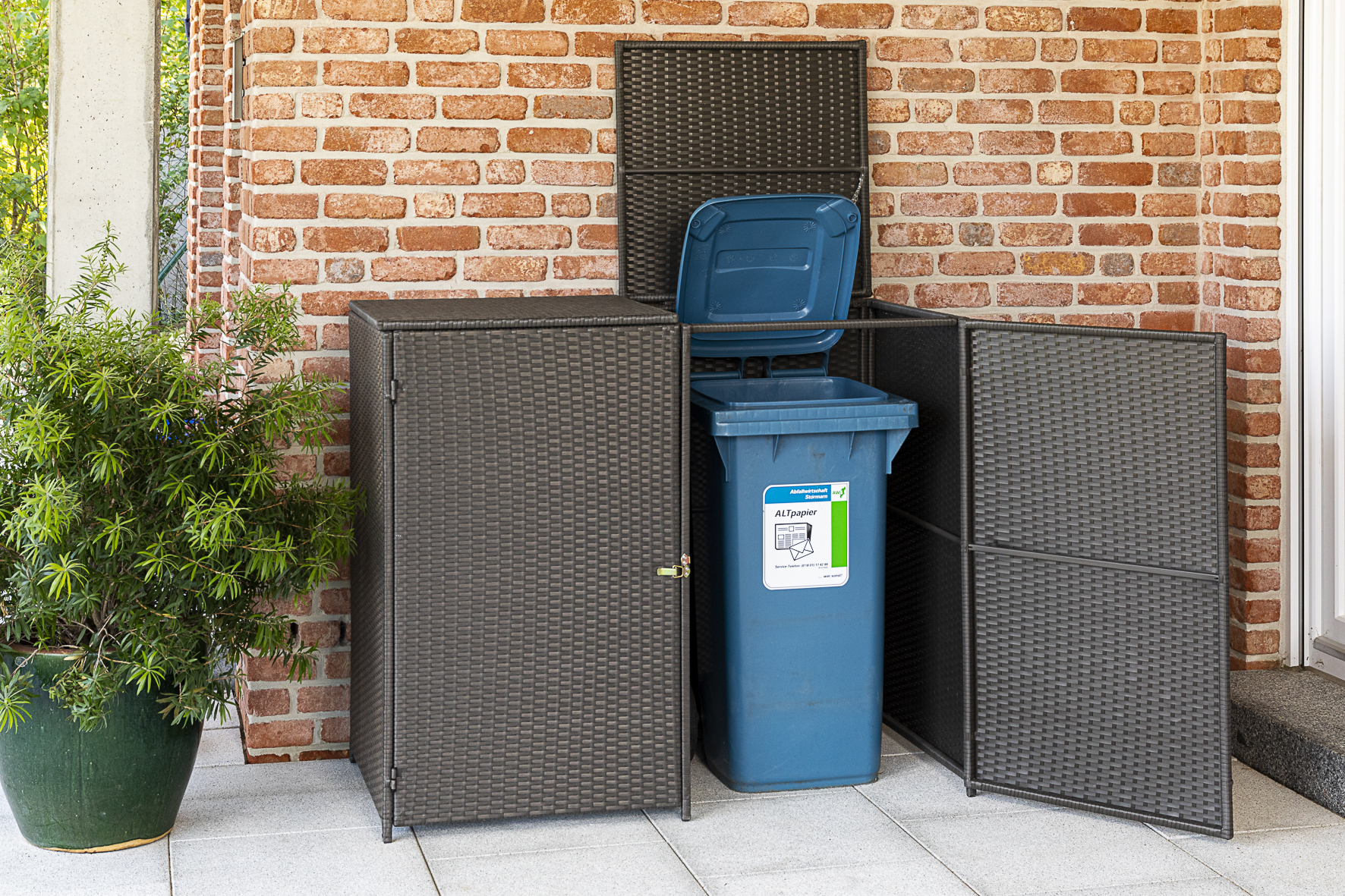28948-209-2dBa8OzHiH0KIG Mülltonnenabdeckung 2er, 80-120 Liter