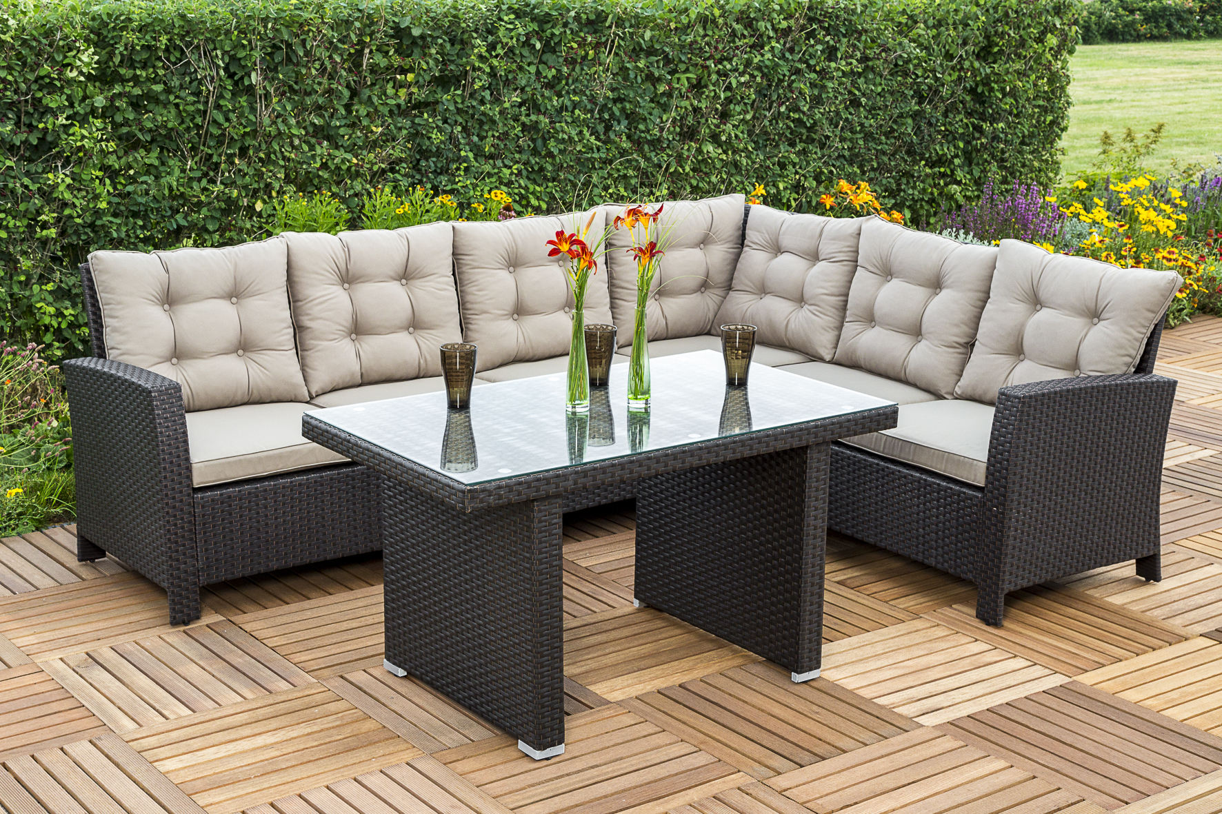 50467-210-2 Salerno Set, 5tlg., Tisch 120 x 70 cm, inkl. Kissen