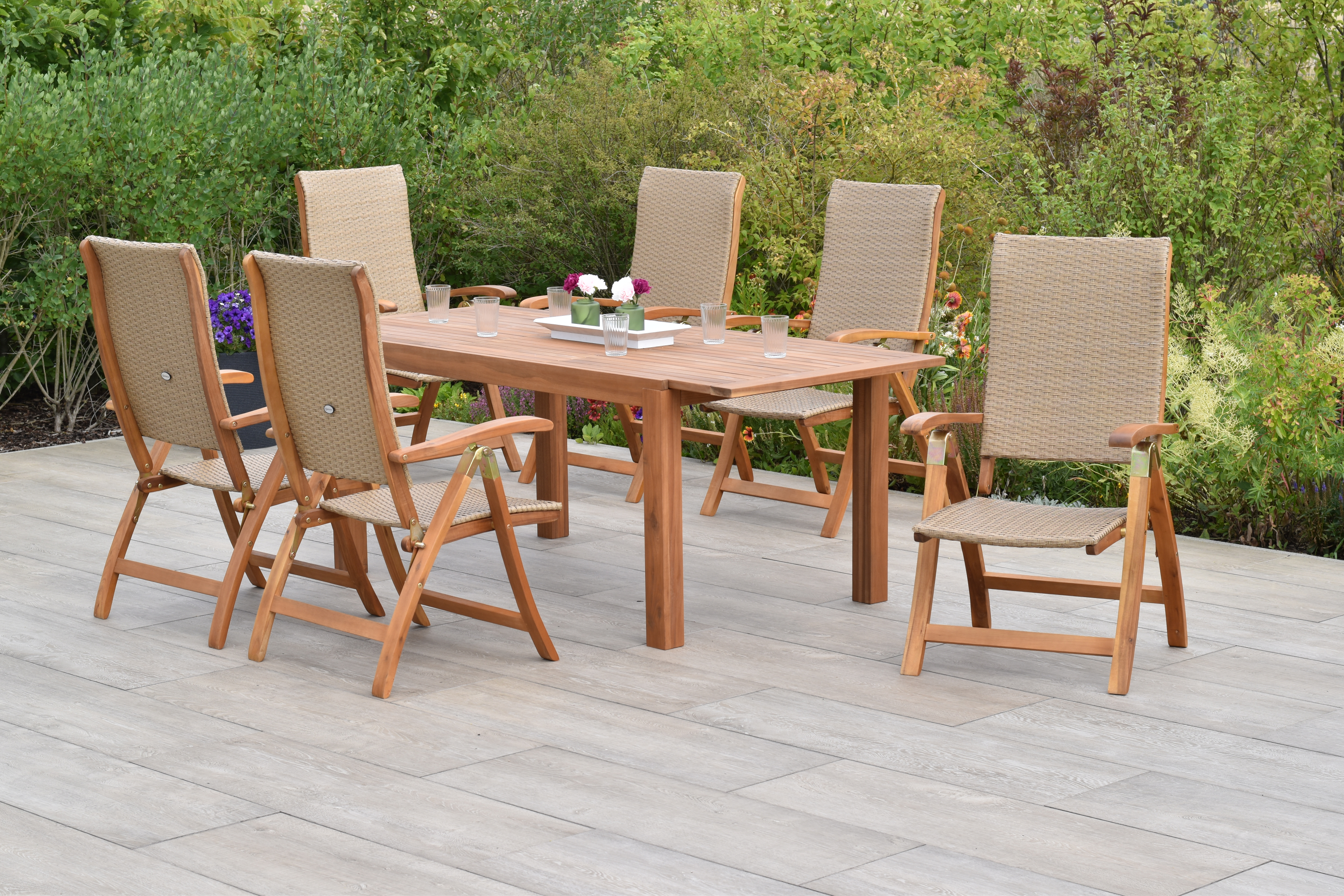 Capri Set 7tlg., Ausziehtisch 150/200 x 90 cm Capri Set 7tlg., Ausziehtisch 150/200 x 90 cm