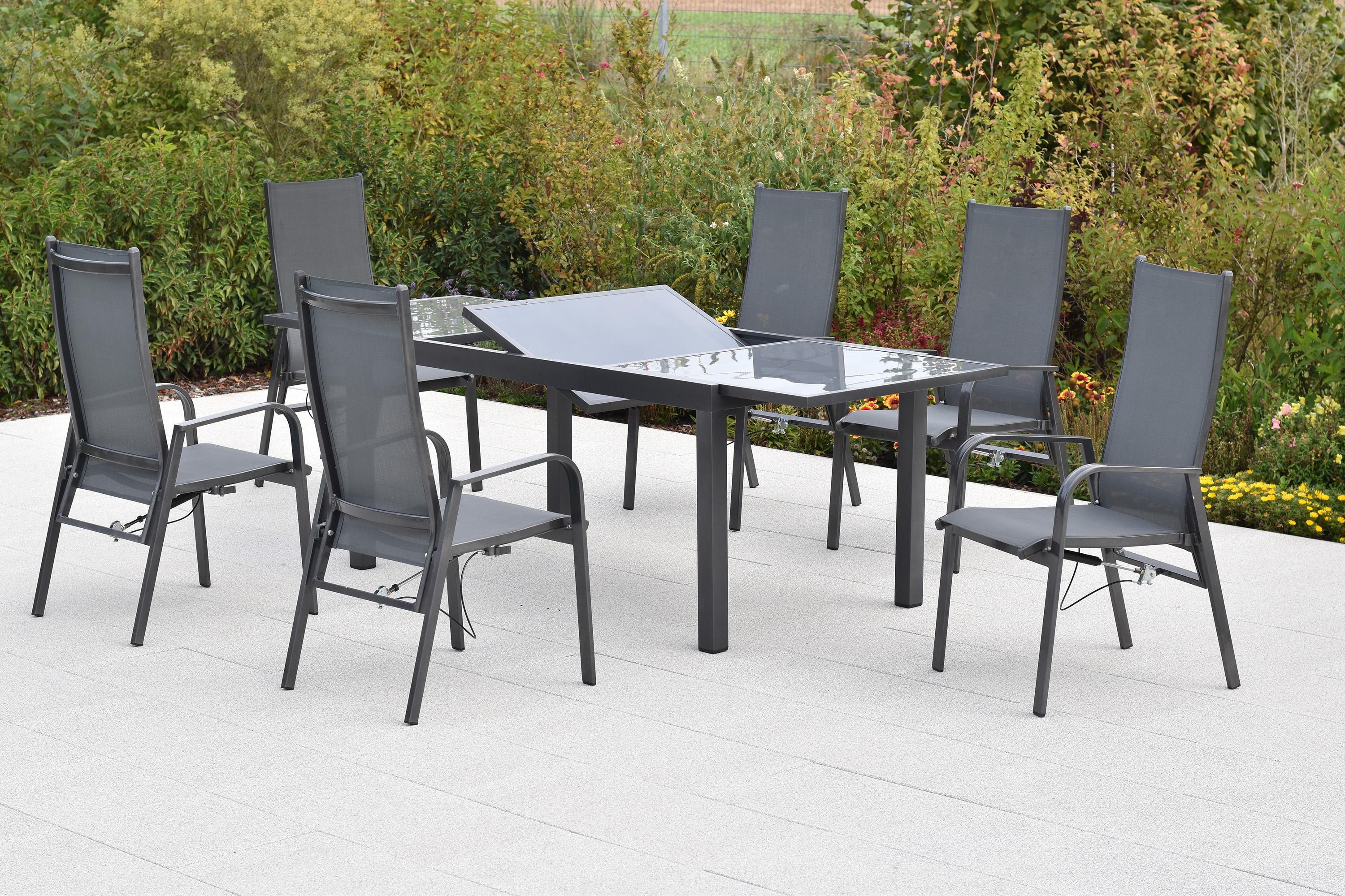 Alassio Set, 7tlg., Ausziehtisch 150/210 x 90 cm Alassio Set, 7tlg., Ausziehtisch 150/210 x 90 cm