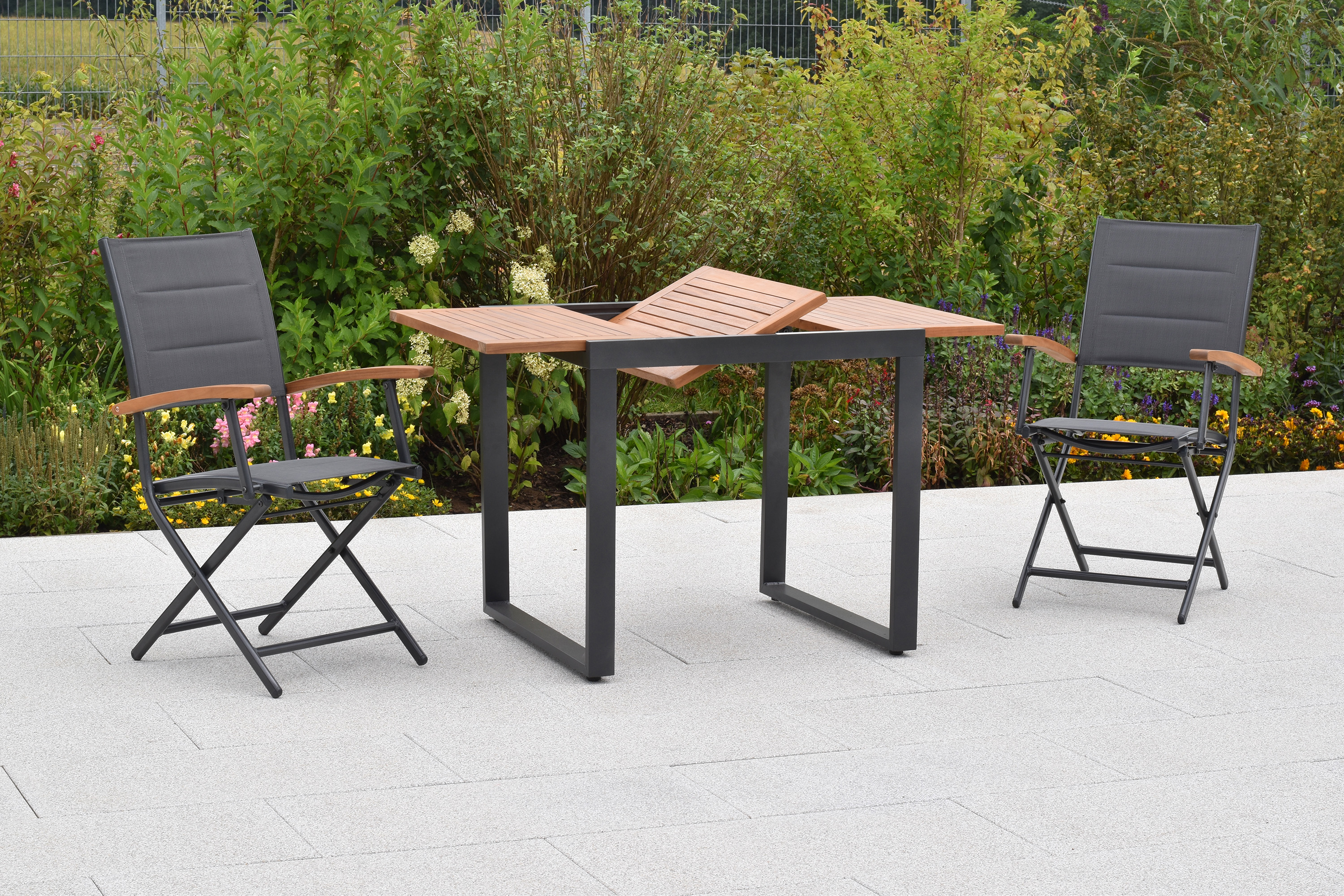 Paxos Set, 3tlg., Balkonausziehtisch 70 x 80/120 x 74 Paxos Set, 3tlg., Balkonausziehtisch 70 x 80/120 x 74