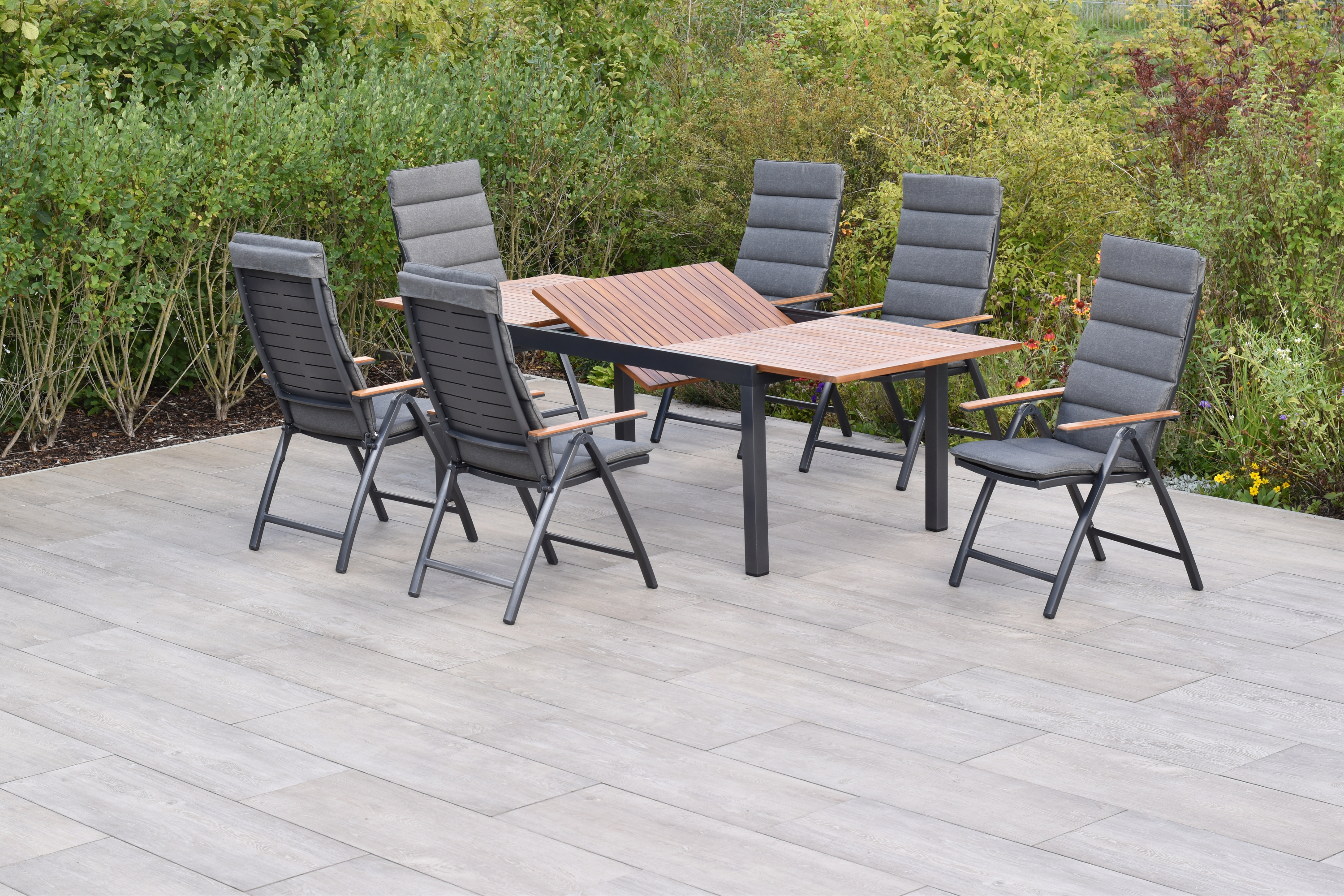50806-800-2 Tinos Set, 13tlg., Ausziehtisch 180/250 x 100 cm, inkl. Kissen