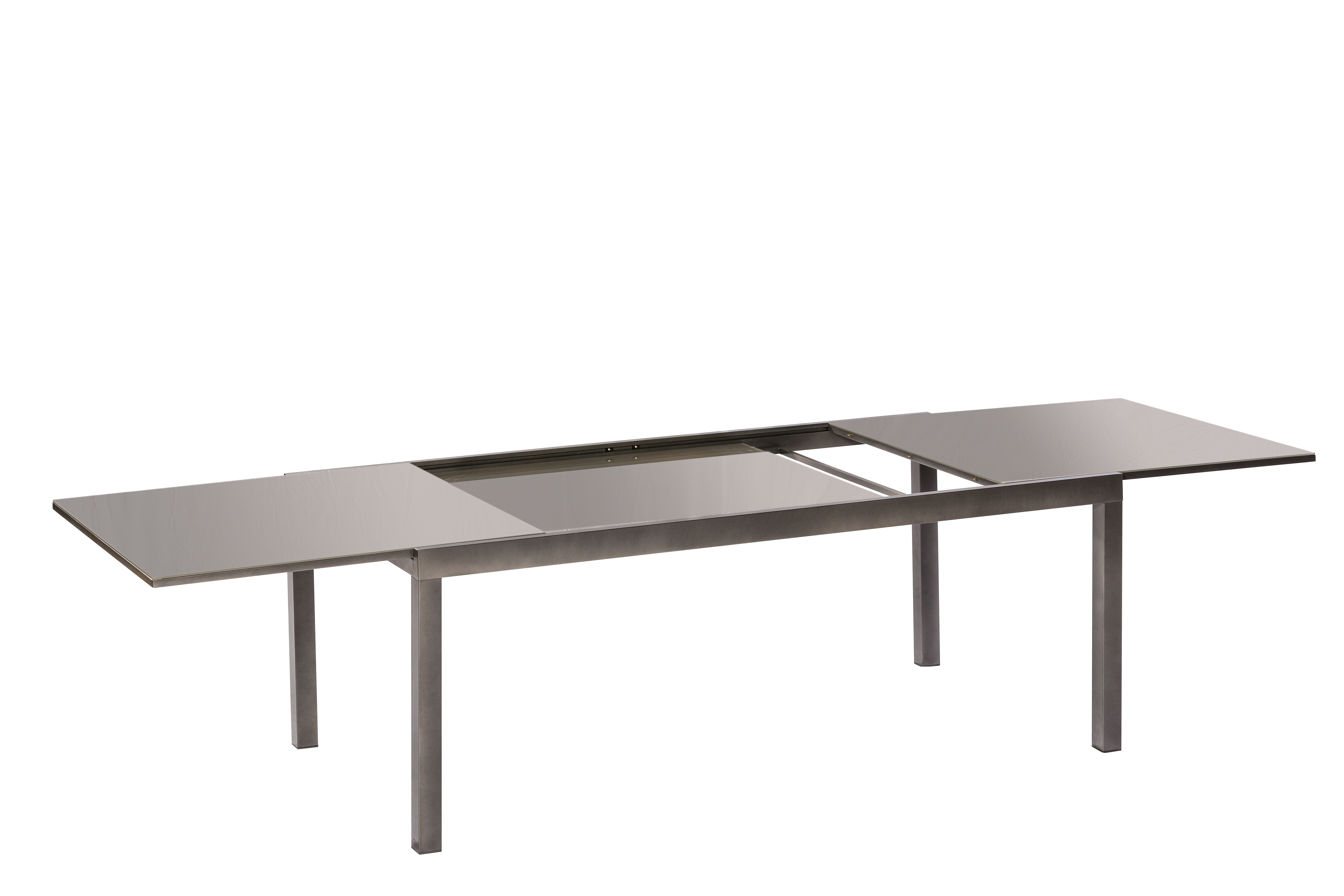 50866-330-5 Carrara Set, 9tlg., 8 Klappsessel, Ausziehtisch 200/300 x 110 cm, diamantbraun
