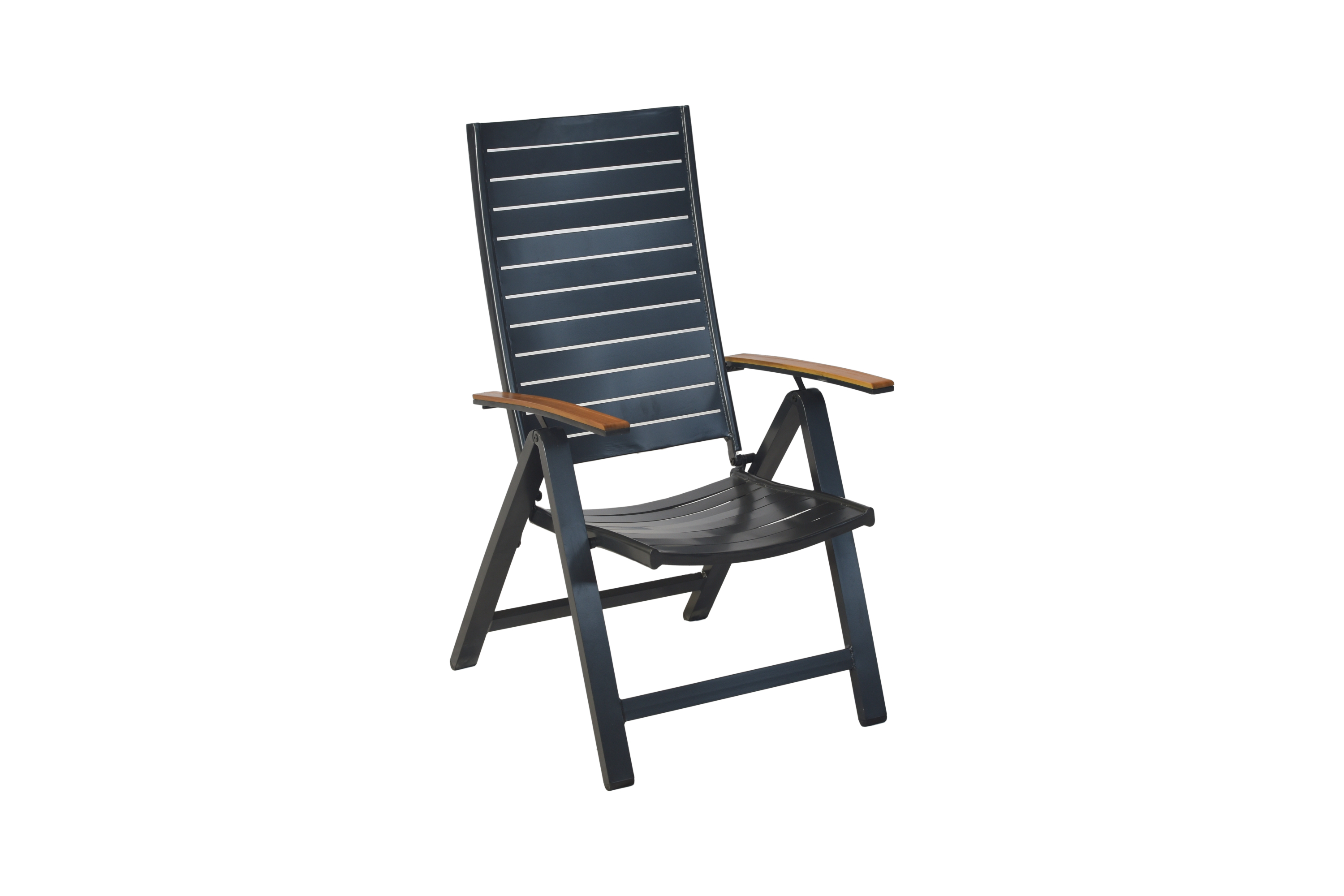 Astros Set 13tlg., 6 Klappsessel, Ausziehtisch, 150 (200) x 90 cm, inkl. Kissen