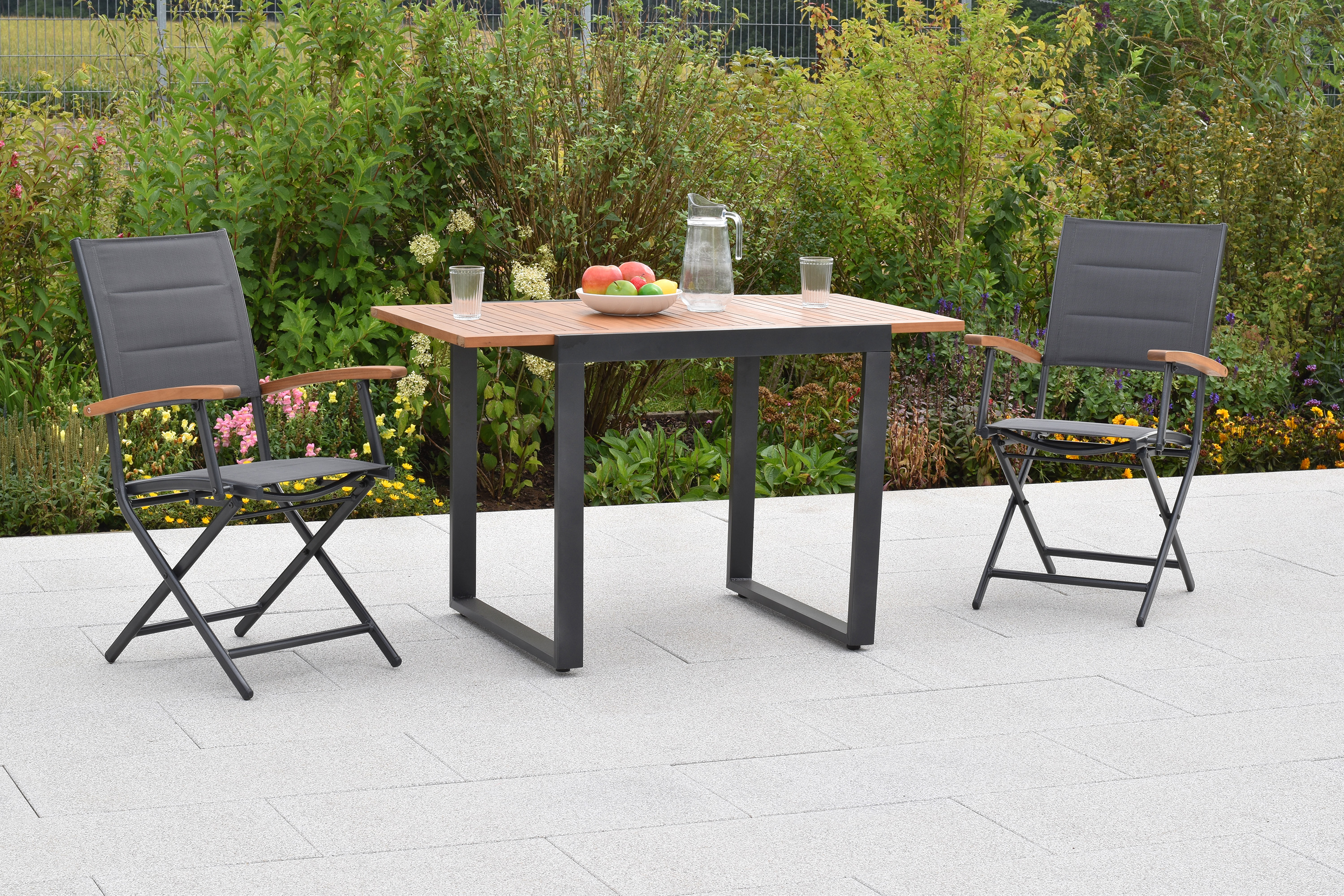 Paxos Set, 3tlg., Balkonausziehtisch 70 x 80/120 x 74 Paxos Set, 3tlg., Balkonausziehtisch 70 x 80/120 x 74