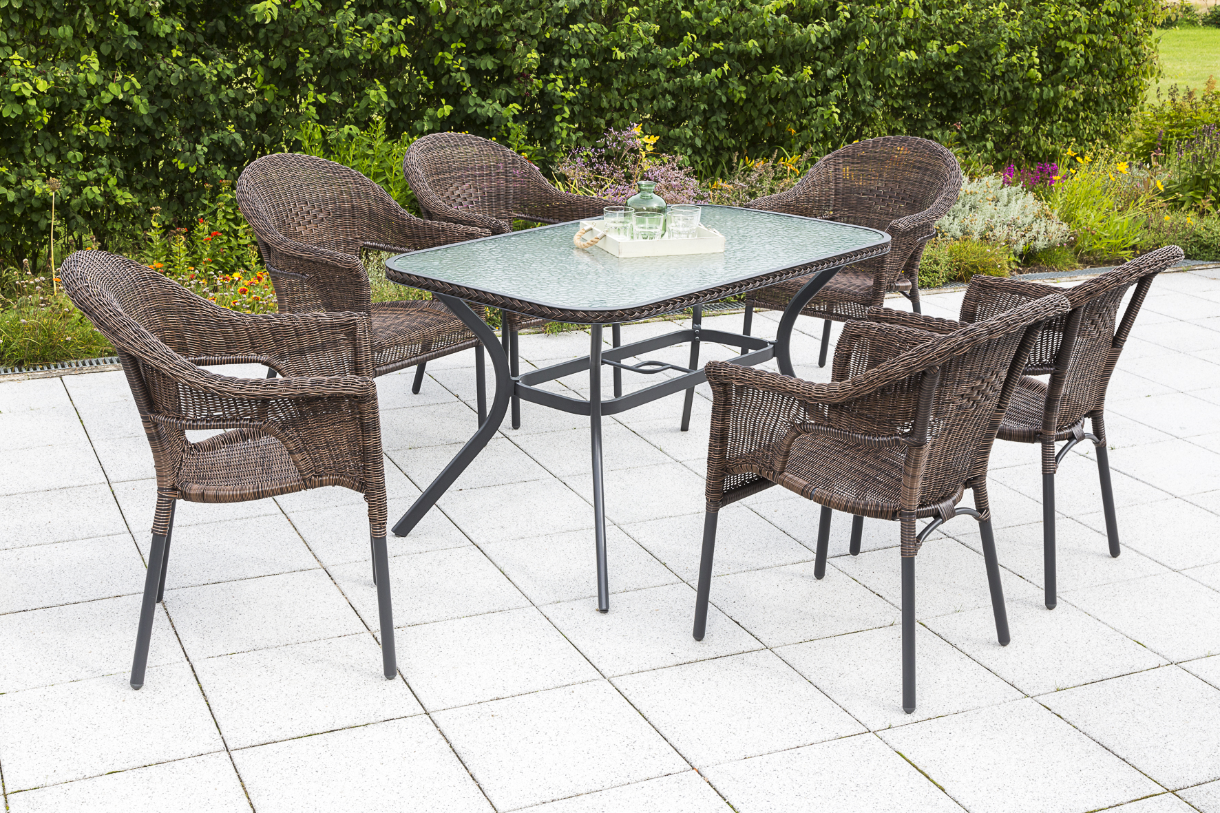Ravenna Set, 7tlg., Tisch 150 x 85 cm, schoko Ravenna Set, 7tlg., Tisch 150 x 85 cm, schoko