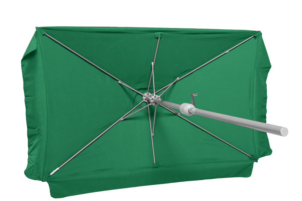 Schirm-eckig-grun-4 Schirm 160 x 230 cm 38 mm Rohr grün